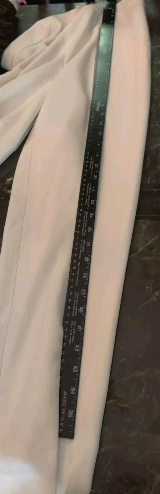 Other Leggiadro Womens Slacks Dress Pants All White Size 12 Pleate Size 34" / US 12 / IT 48 - 8 Thumbnail