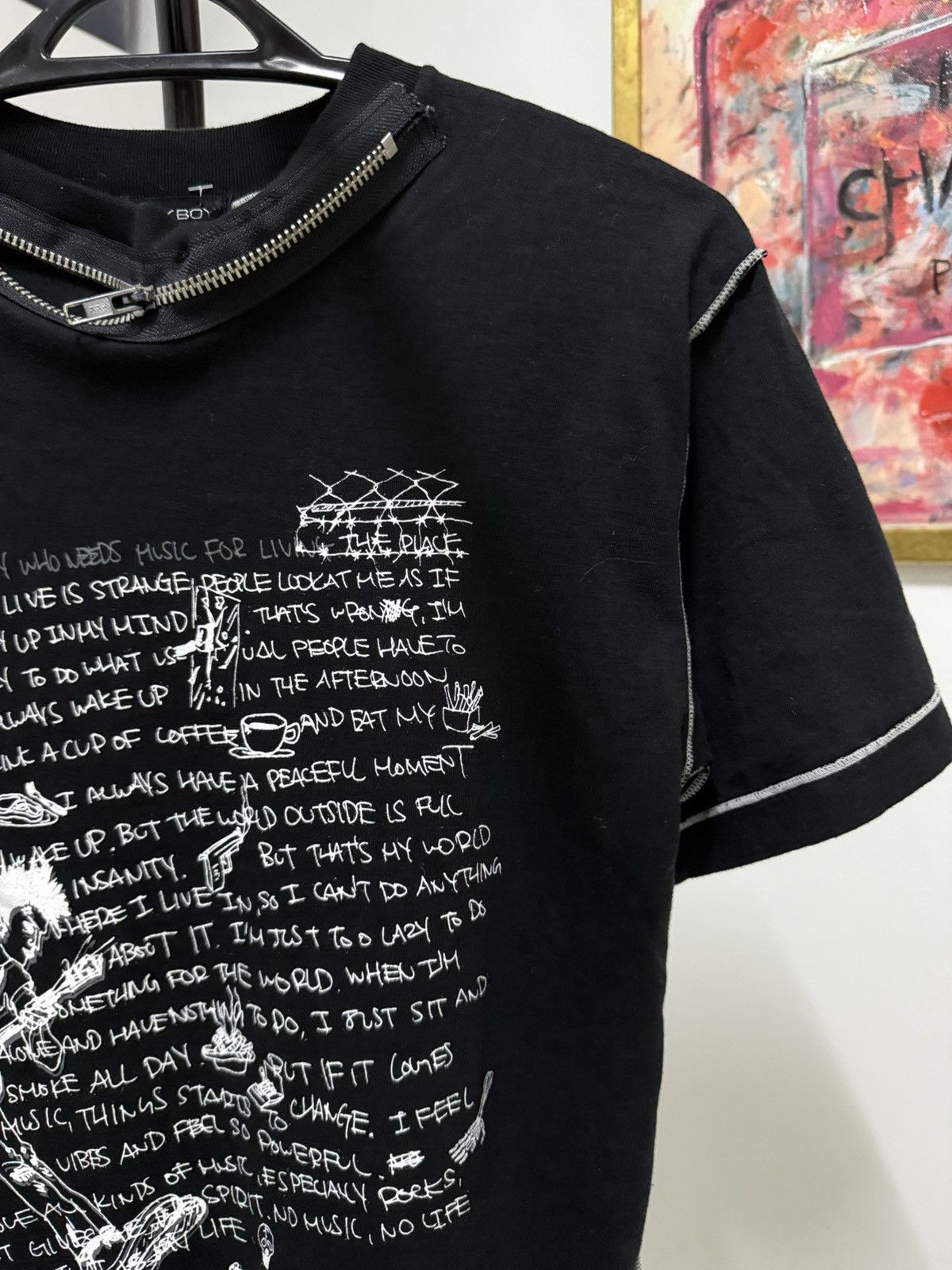 Japanese Brand Vintage Milkboy Wording black shirt Size US S / EU 44-46 / 1 - 4 Thumbnail