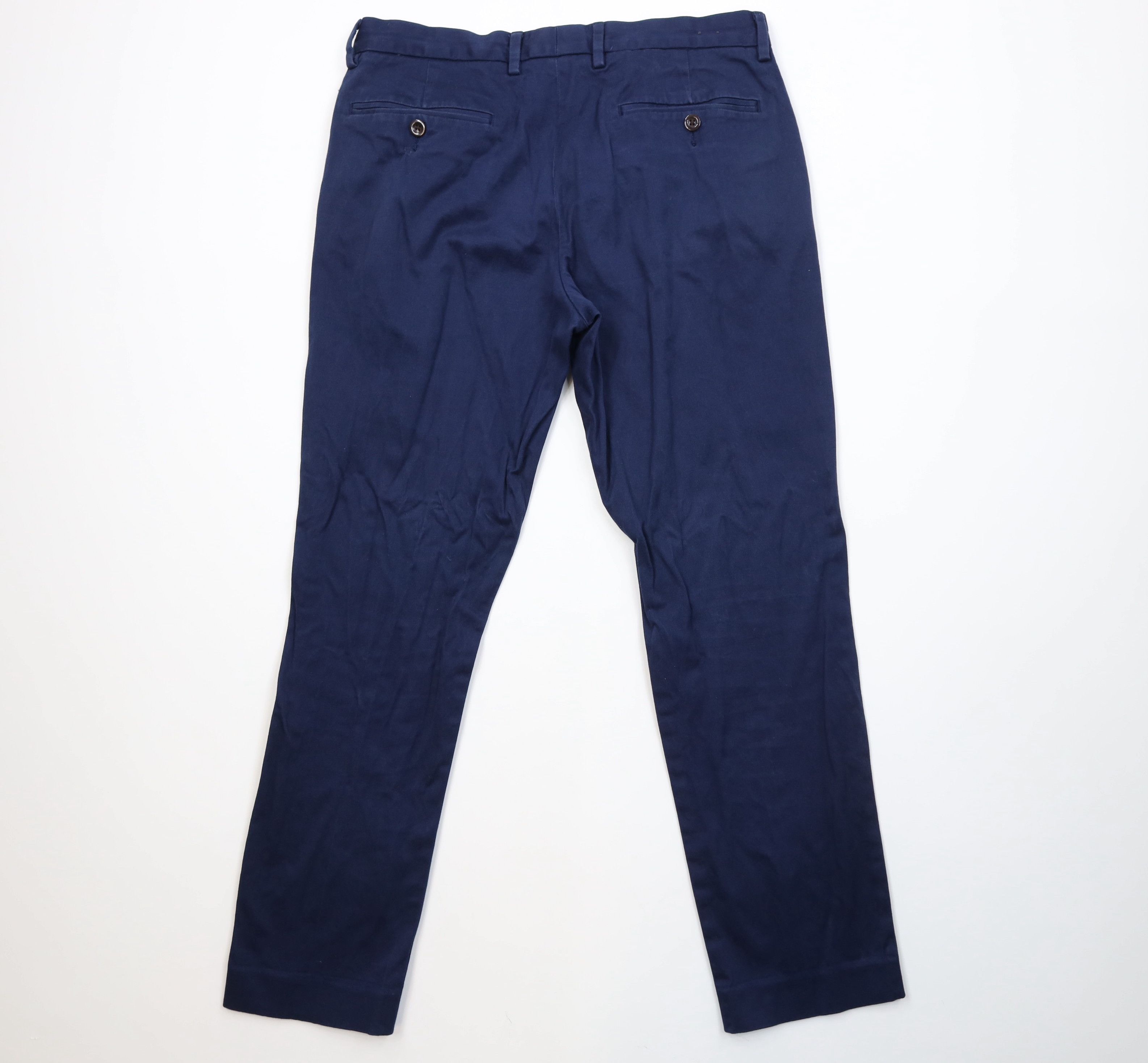 J.Crew J Crew Bowery Slim Fit Chino Pants Trousers Navy Blue Size US 31 - 9 Thumbnail