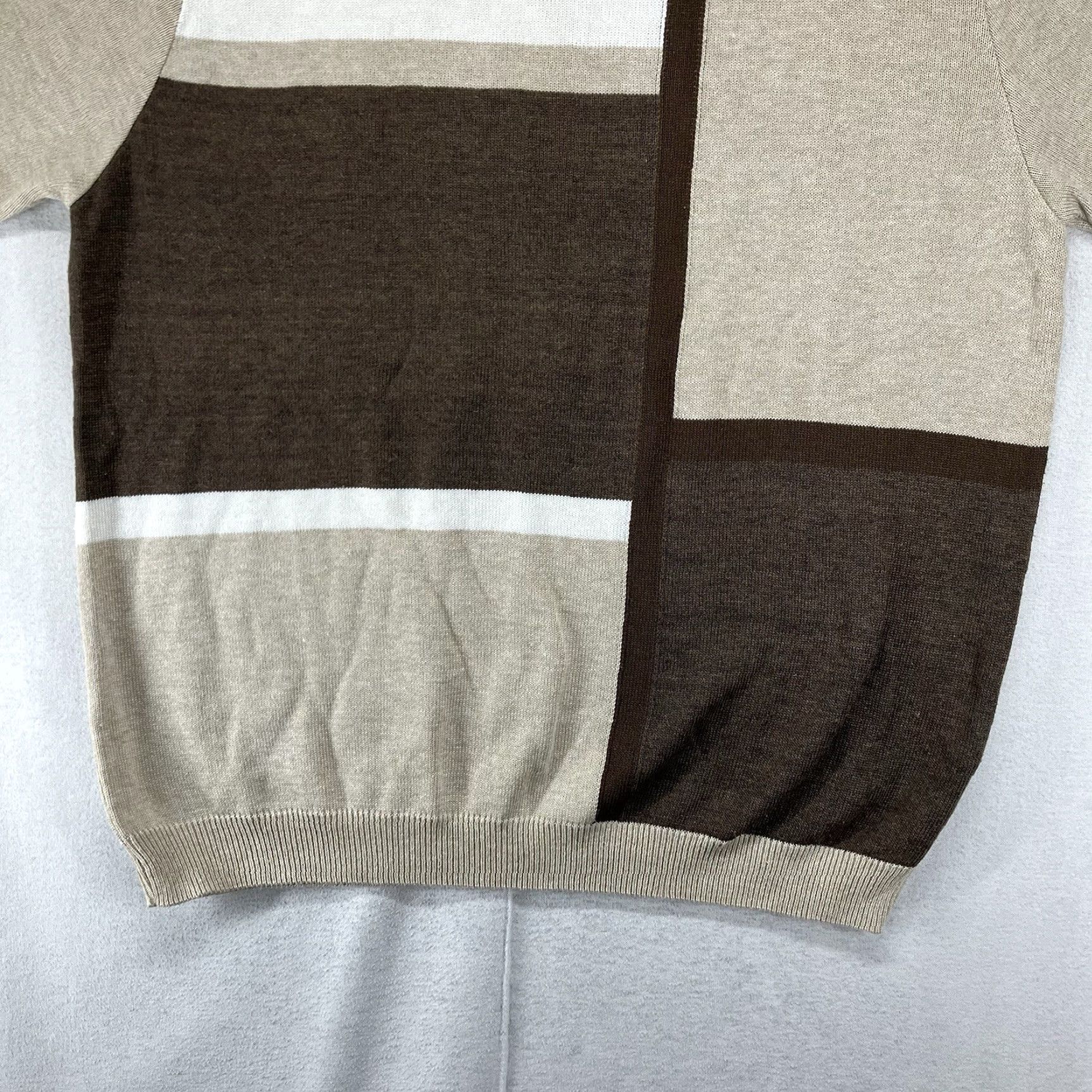 Vintage VINTAGE Alfred Dunner Women’s Sweater M Beige Geometric Pullover Knit Top 70s Retro Casual Size M / US 6-8 / IT 42-44 - 7 Thumbnail