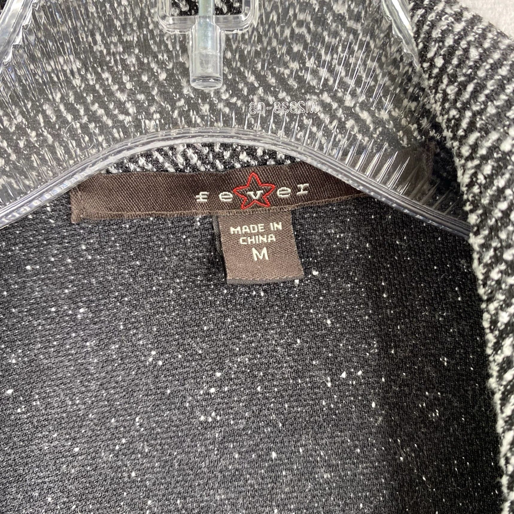 Vintage Fever Cardigan Jacket Women M Black Belted 3/4 Sleeve Tweed Dressy Casual Size M / US 6-8 / IT 42-44 - 3 Thumbnail