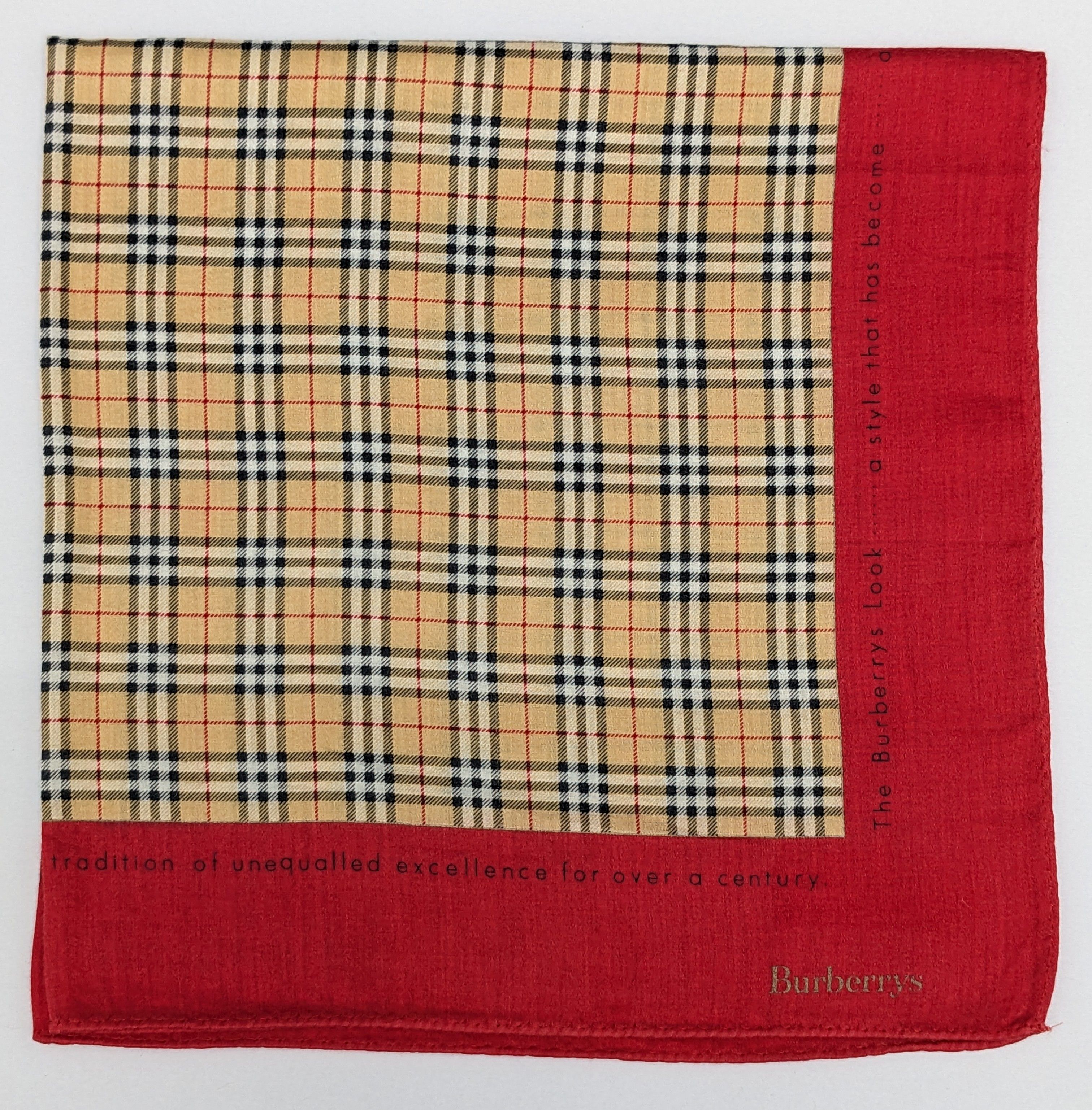 Burberry Vintage BURBERRYS Handkerchief Nova Check Red Border Size ONE SIZE - 1 Thumbnail