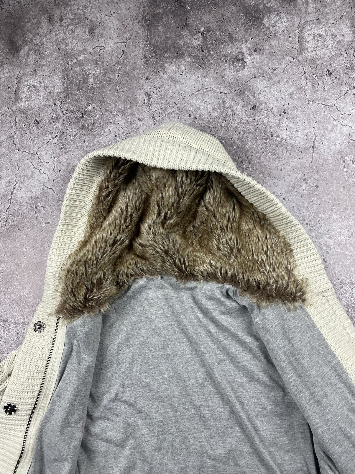 Japanese Brand Vintage Fur Foxy Knitted Hooded Ifsixwasnine Lgb style Size L / US 10 / IT 46 - 3 Thumbnail