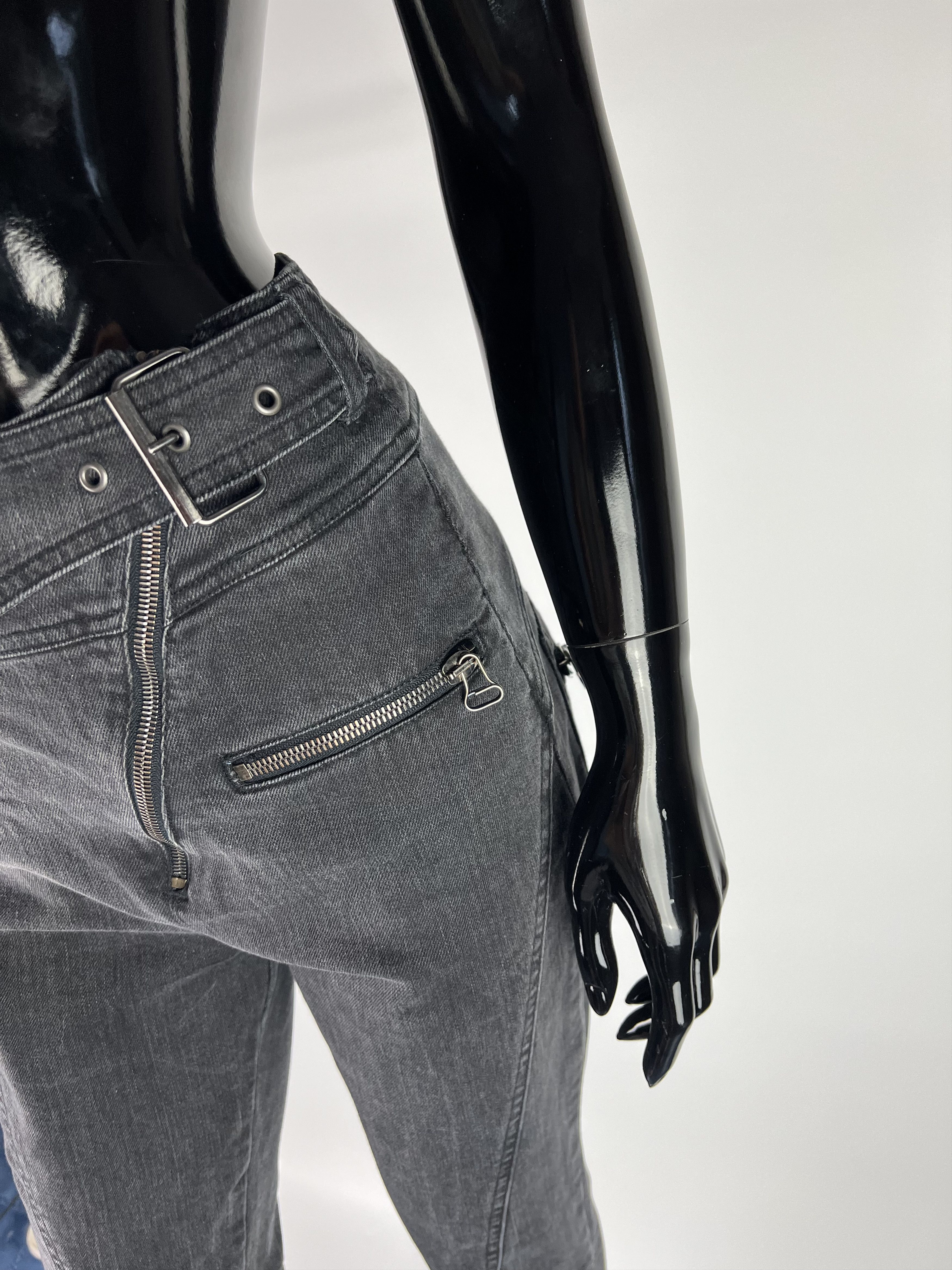 Balmain × Pierre Balmain Pierre Balmain Women's Jeans Gray Size 27 Size 27" / US 4 / IT 40 - 8 Thumbnail