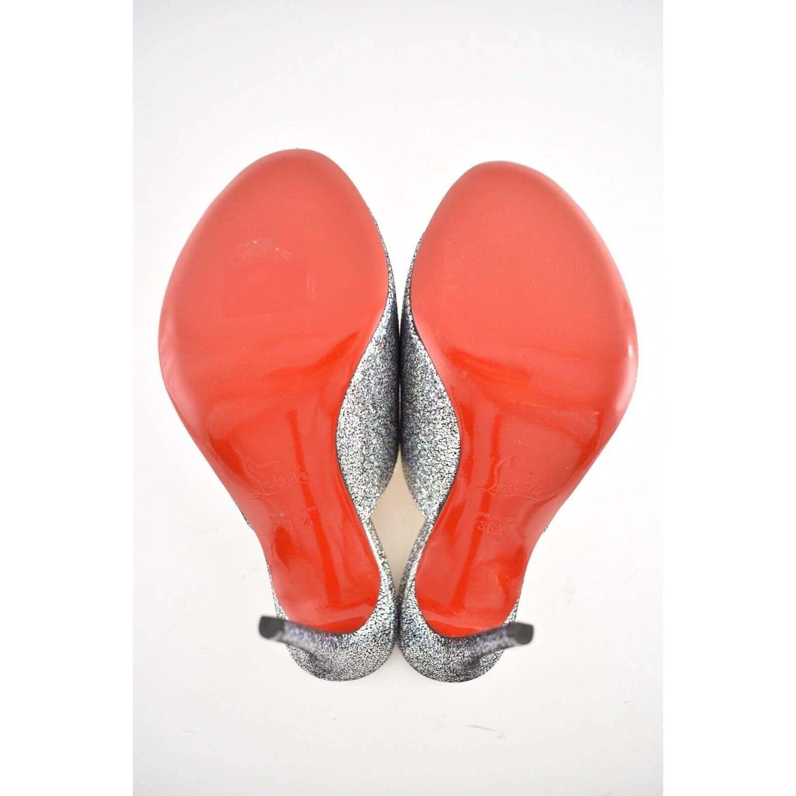 Christian Louboutin Christian Louboutin Predumule 100 Silver Nappa Mica Size US 6.5 / IT 36.5 - 12 Thumbnail