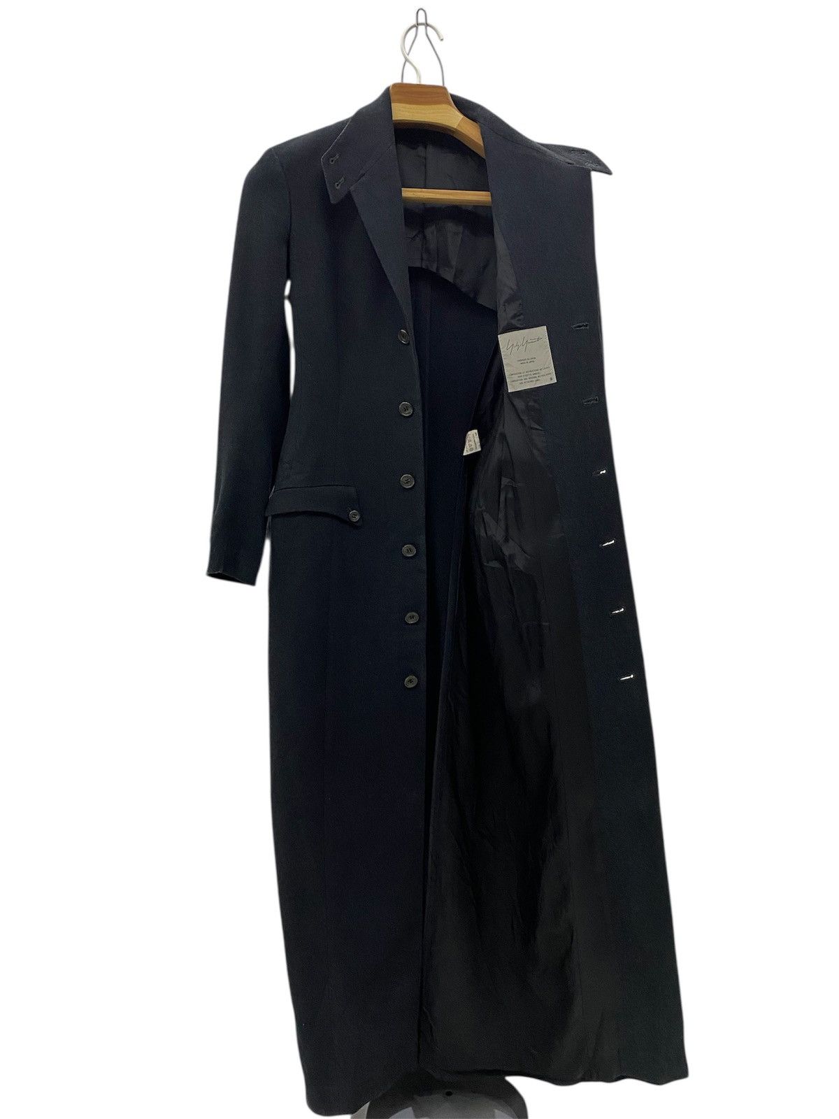 Yohji Yamamoto Vtg Yohji Yamamoto AW95 black gabardine long coat Size S / US 4 / IT 40 - 4 Thumbnail