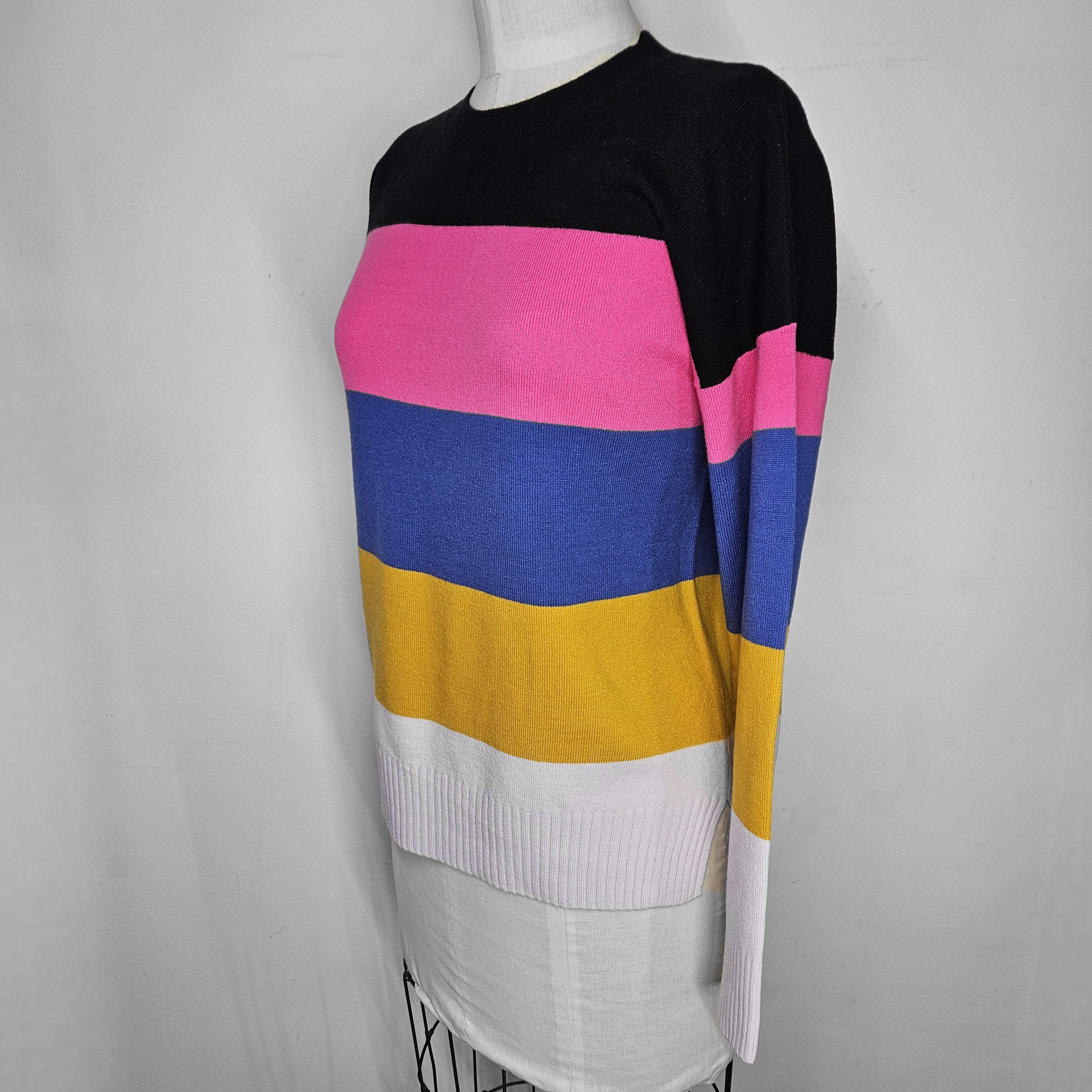 French Connection French Connection Size L/XL Sweater Colorblock Stripe Tight Size L / US 10 / IT 46 - 2 Thumbnail