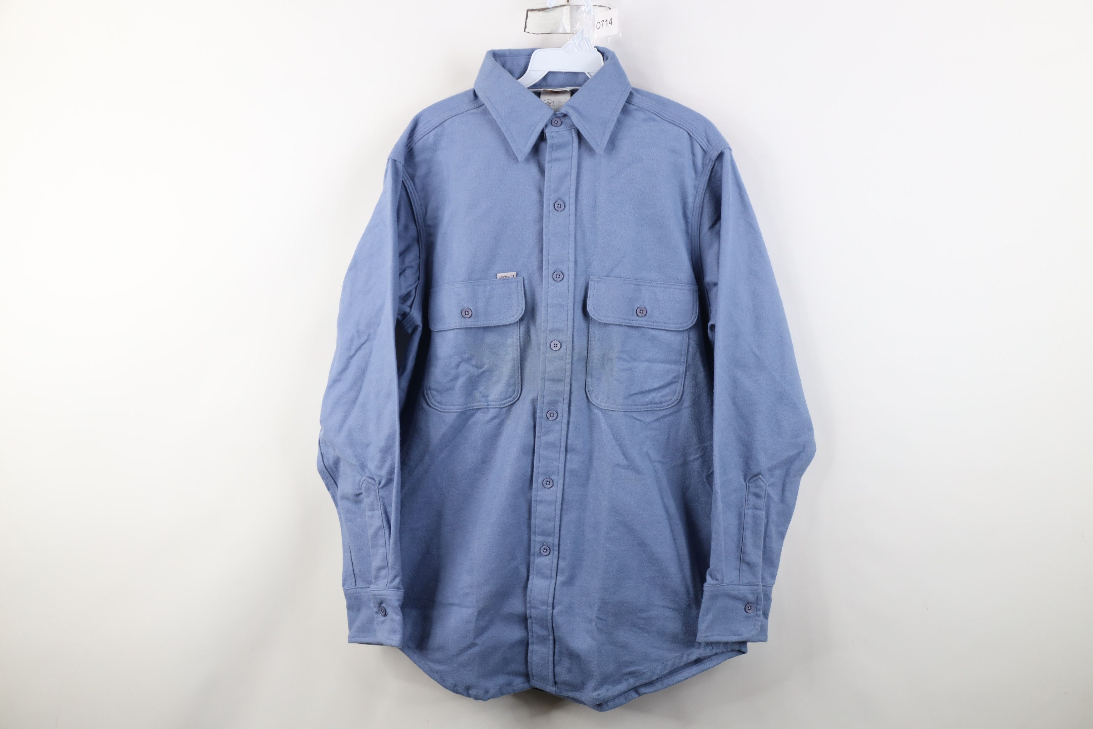 Carhartt Deadstock Vintage 80s Carhartt Chamois Cloth Button Shirt Size US M / EU 48-50 / 2 - 1 Thumbnail