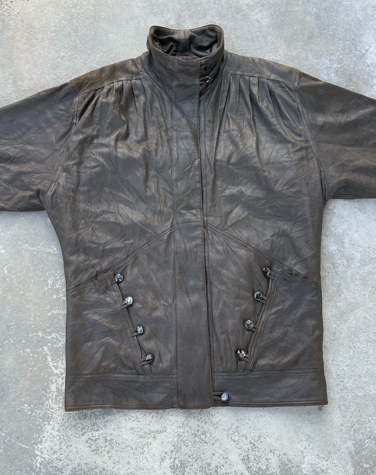 Balmain × Pierre Balmain 🔥VINTAGE PIERRE BALMAIN PARIS GENUINE LEATHER WOMEN'S JACKET Size M / US 6-8 / IT 42-44 - 6 Thumbnail