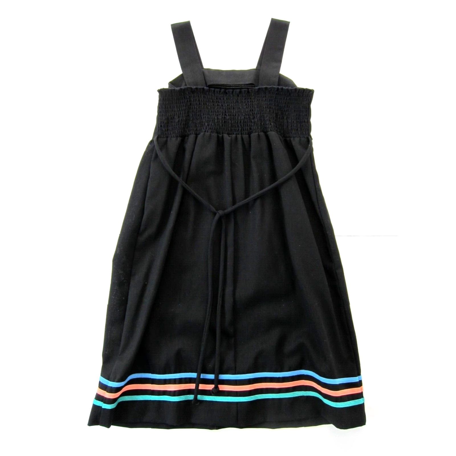 Vintage VINTAGE Black Orange Blue Green Cotton Pocket Tank Sun Apron Dress Medium Size M / US 6-8 / IT 42-44 - 2 Thumbnail