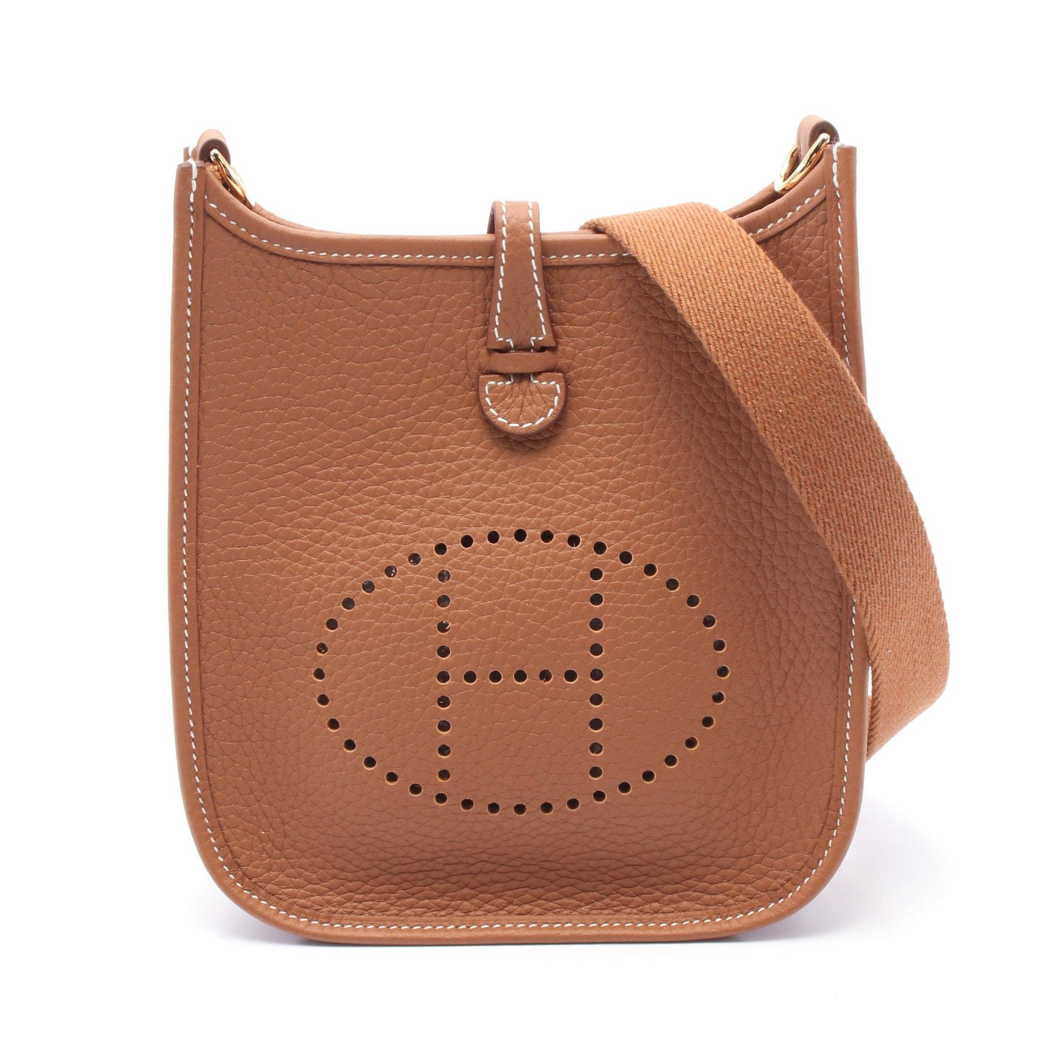 Hermes Hermes Evelyn Tpm Gold Shoulder Bag Clemence Leather Brown Hardware Double Engraved Size ONE SIZE - 1 Thumbnail