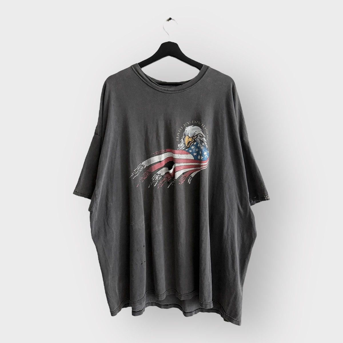 Harley Davidson RARE! 1990s Harley Davidson USA Eagle Distressed Tee Size US XXL / EU 58 / 5 - 1 Thumbnail