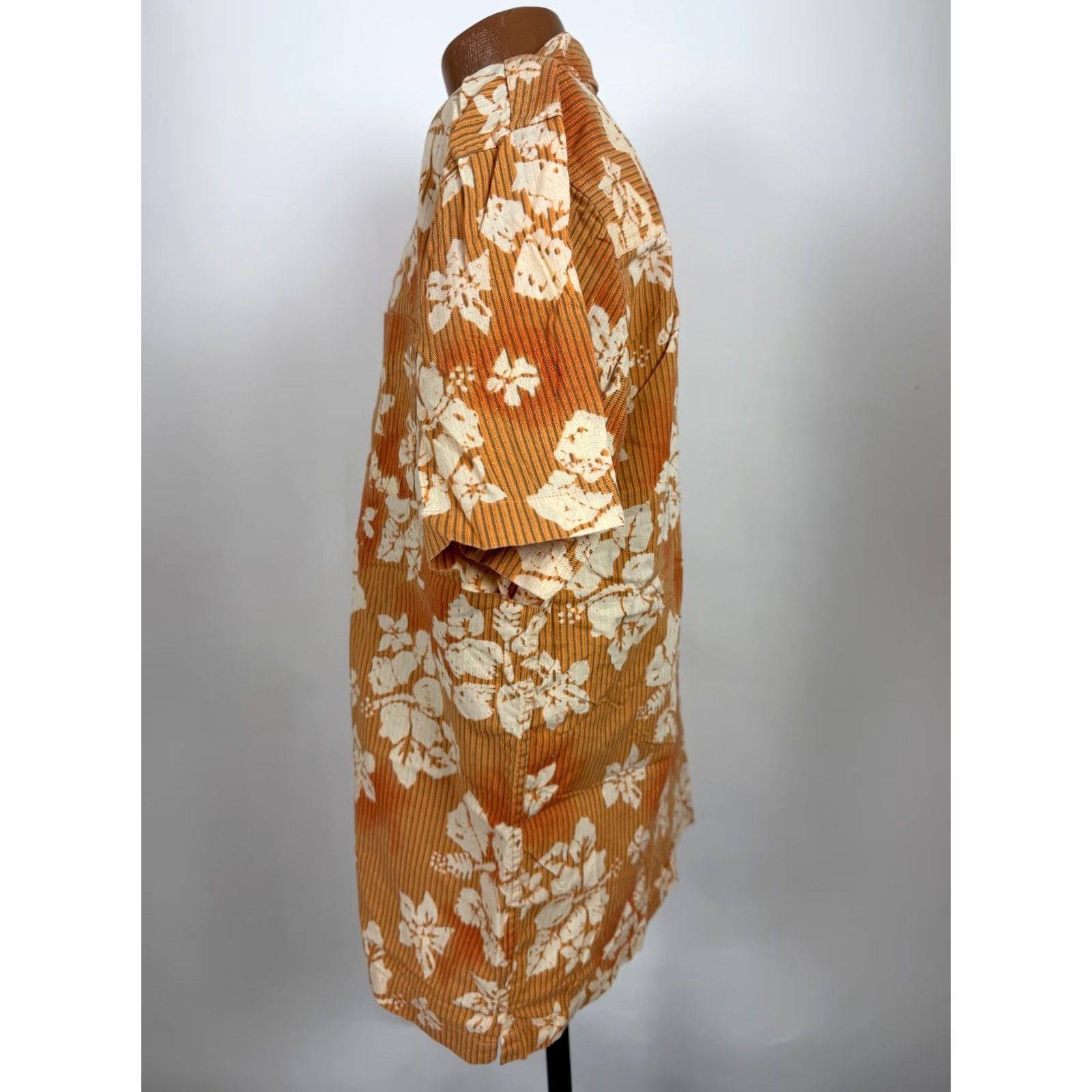 Vintage VINTAGE No Boundaries Shirt Men L Orange Floral Hawaiian 90s 2000s Patch Pockets Short Sleeve Button-Up Collared Beach Hipster Casual Travel Size US L / EU 52-54 / 3 - 6 Thumbnail