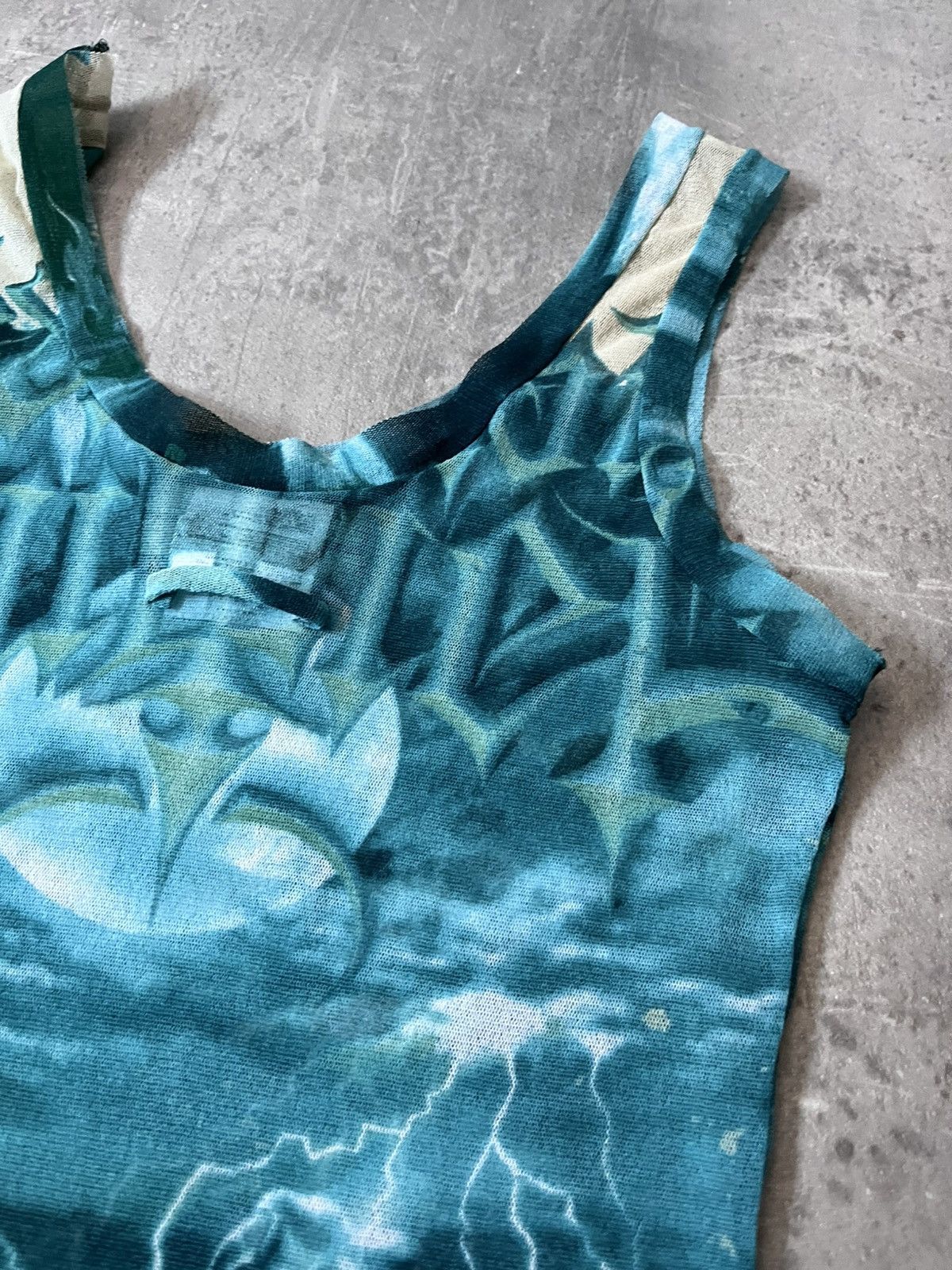 Jean Paul Gaultier Jean Paul Gaultier S/S 2001 Satan tatto mesh tank top Size US L / EU 52-54 / 3 - 9 Thumbnail