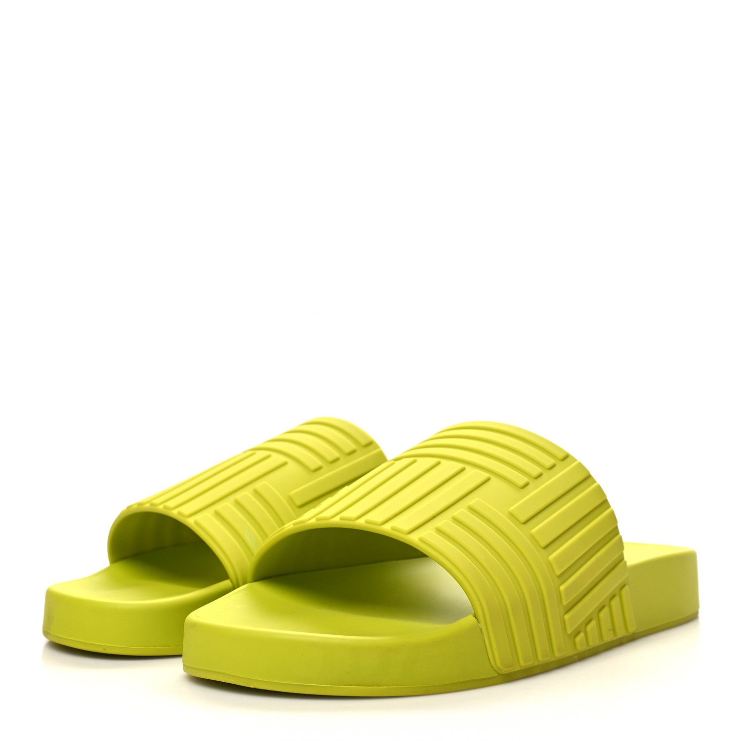 Bottega Veneta o1mle0325 Rubber Carpet Slides in Kiwi Size US 5 / IT 35 - 3 Thumbnail
