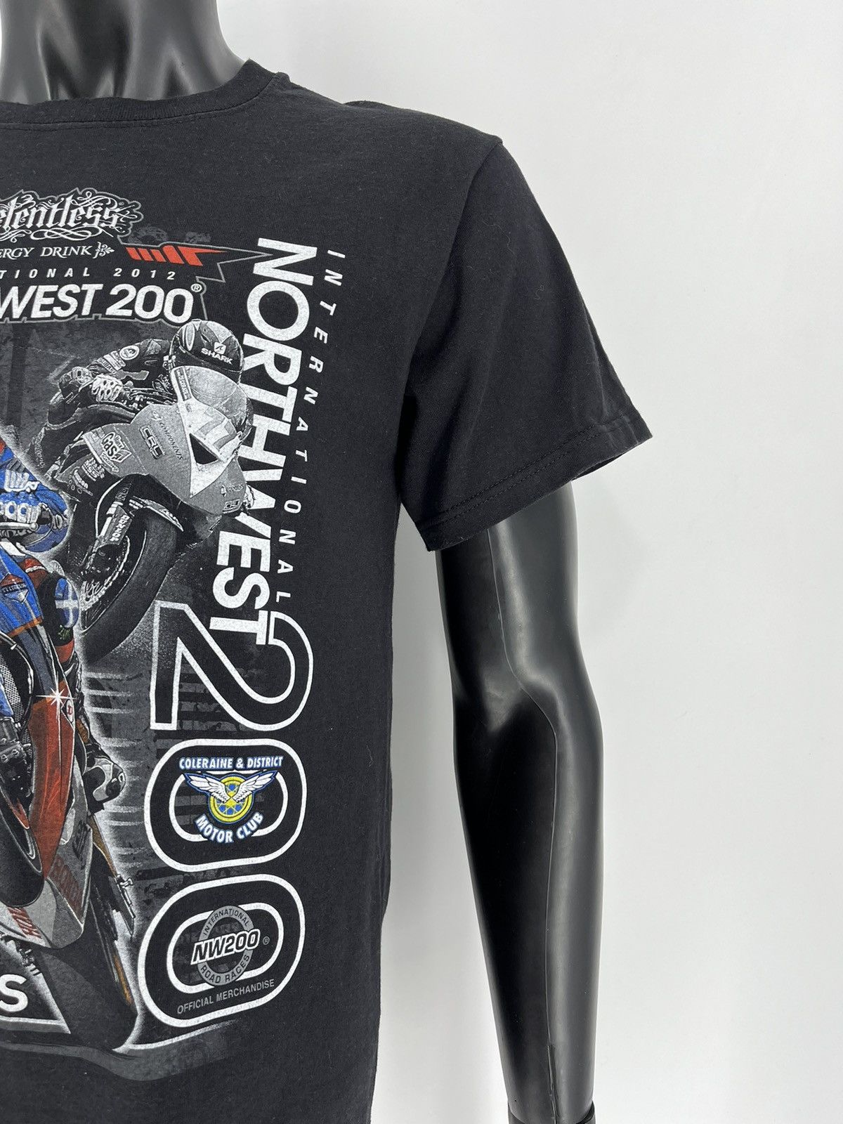 Vintage Vintage 2012 North West 200 Road Racer Honda Moto Black Tee Size US M / EU 48-50 / 2 - 7 Thumbnail