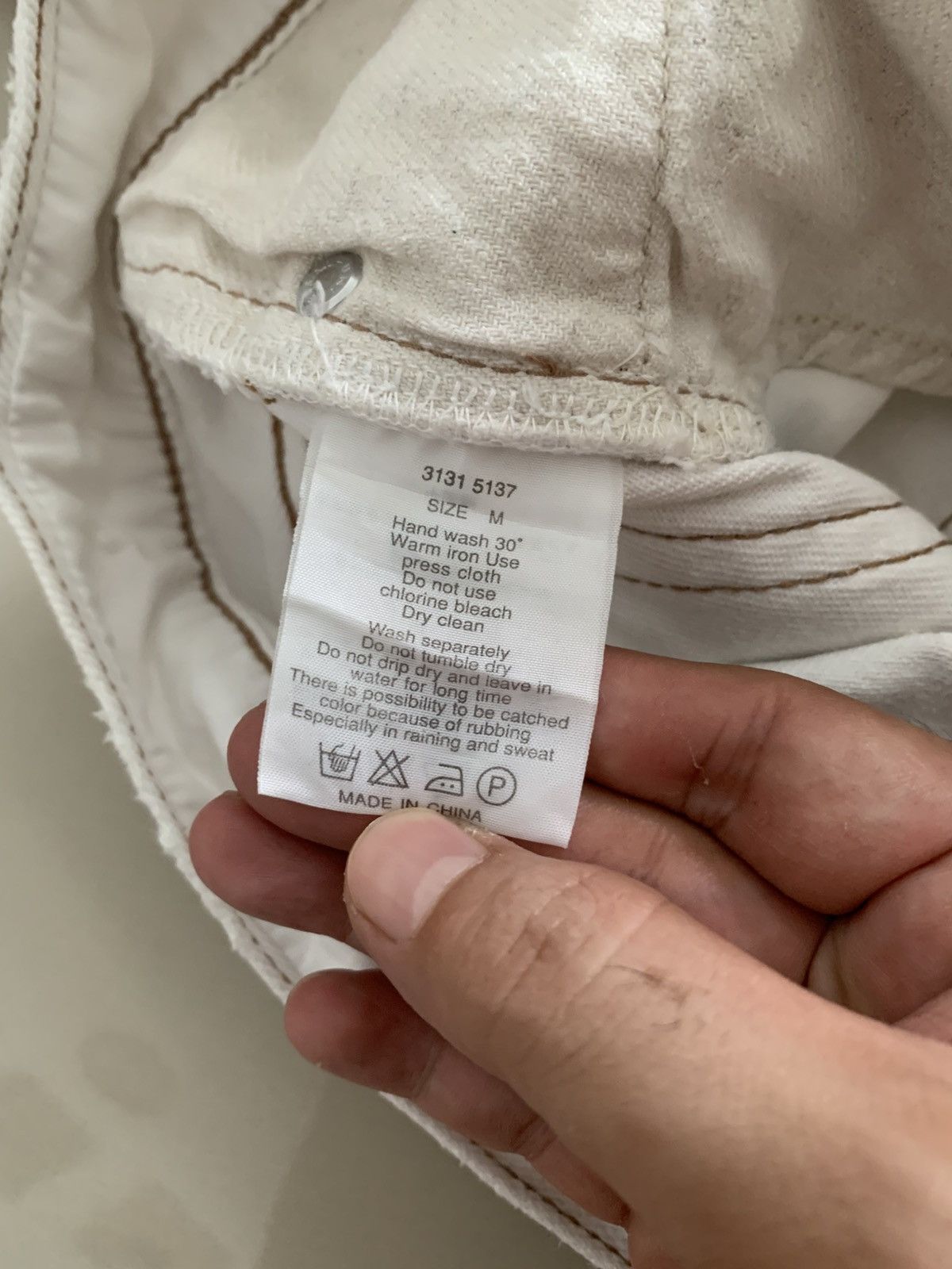 GOA Genuine Vintage GOA Distressed White Jeans Size US 28 / EU 44 - 6 Thumbnail