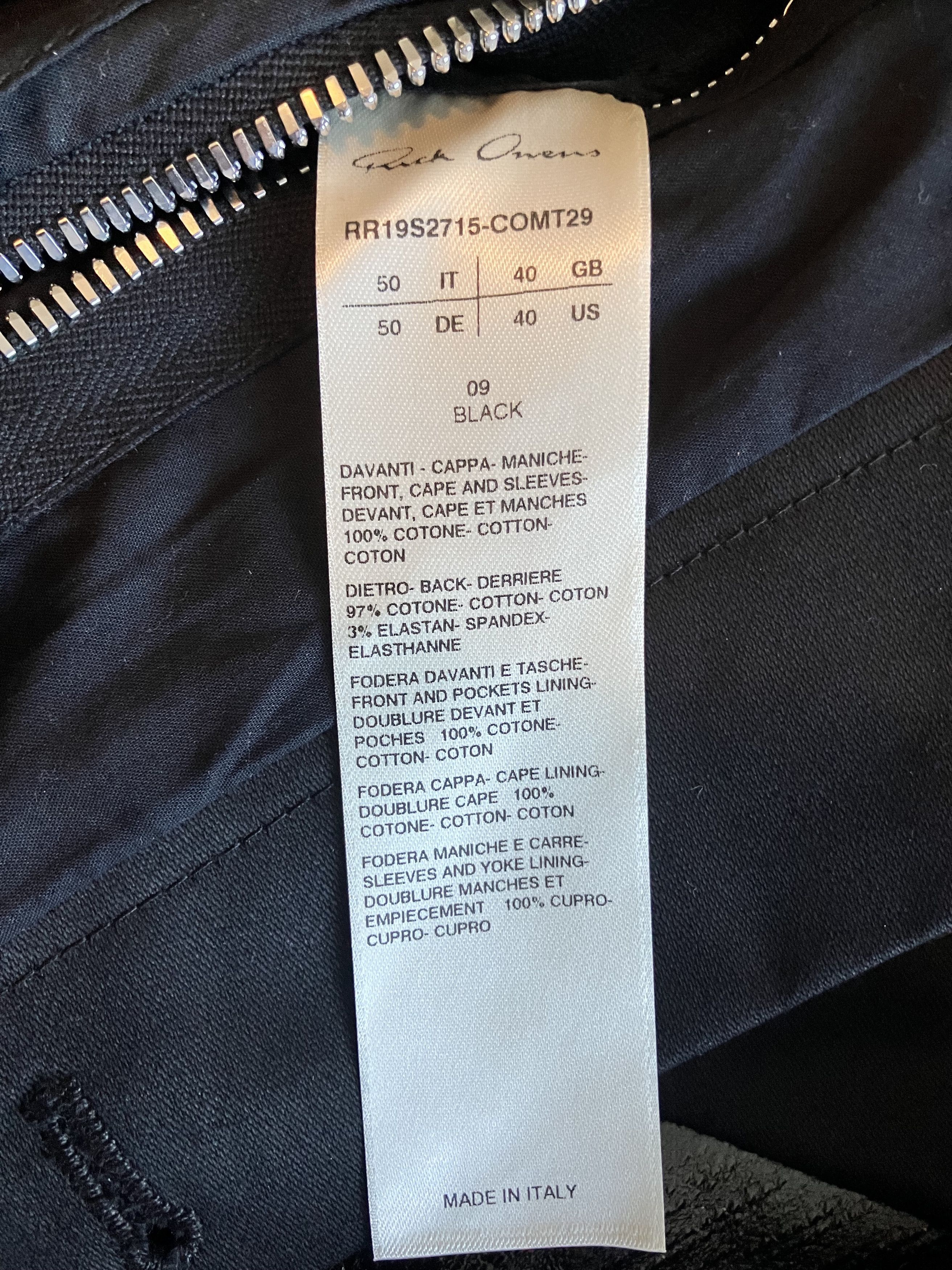 Rick Owens RICK OWENS SS’19 “BABEL” WAXED JACKET/LOOK 15 Size US M / EU 48-50 / 2 - 6 Thumbnail