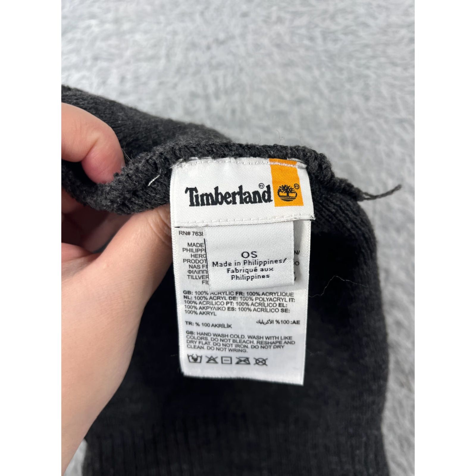 Timberland Timberland Beanie Adult One Size Gray Knit 100% Acrylic Winter Hike Camp Hat/Cap Unisex Mens Womens Size ONE SIZE - 7 Thumbnail