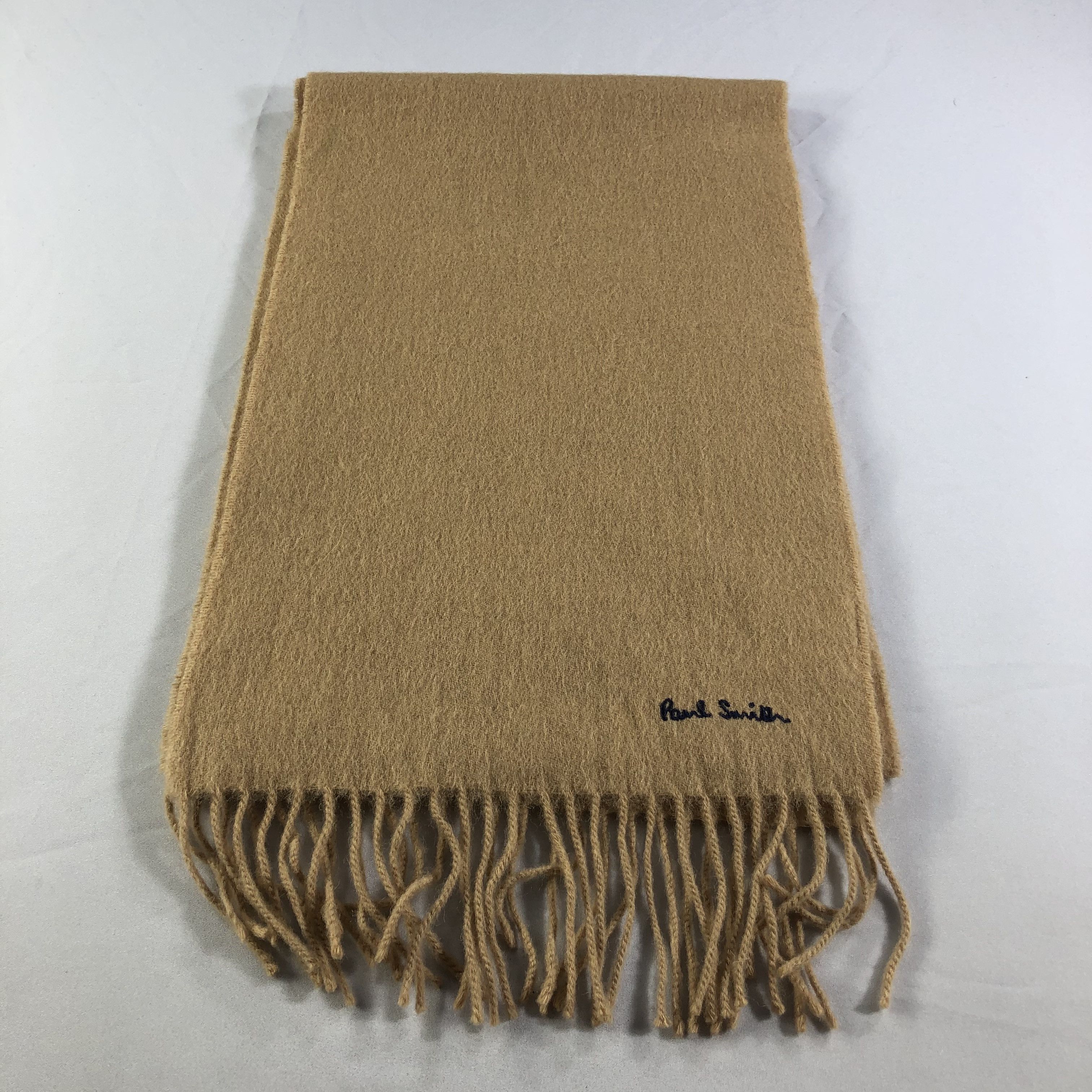 Paul Smith Paul Smith Tan Wool Scarf Muffler V1459 Size ONE SIZE - 2 Thumbnail