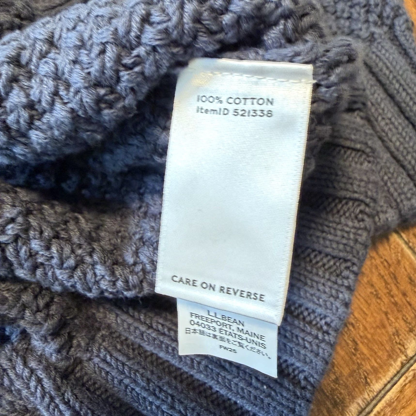 Vintage LL Bean Signature Cotton Fisherman Sweater XL Tall Dark Blue New Size US XL / EU 56 / 4 - 8 Thumbnail