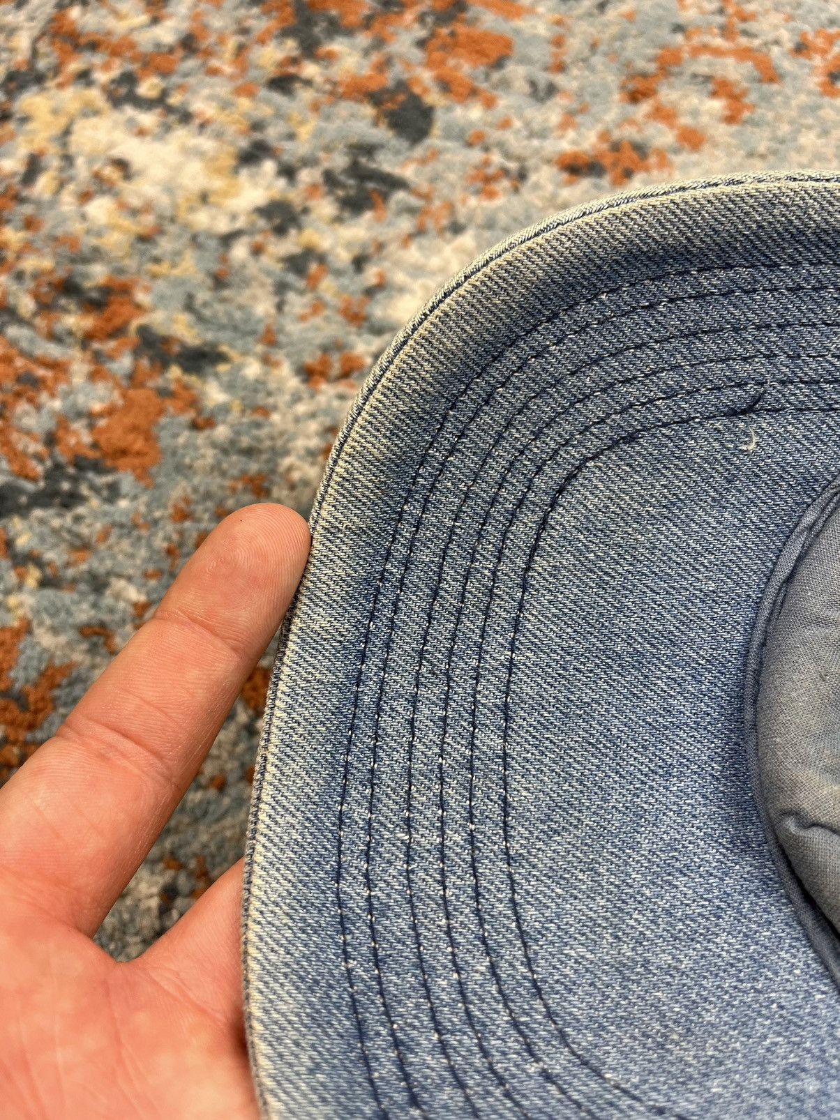 Vintage Vintage 90s Distressed Denim washed faded jeans hat Size ONE SIZE - 8 Thumbnail