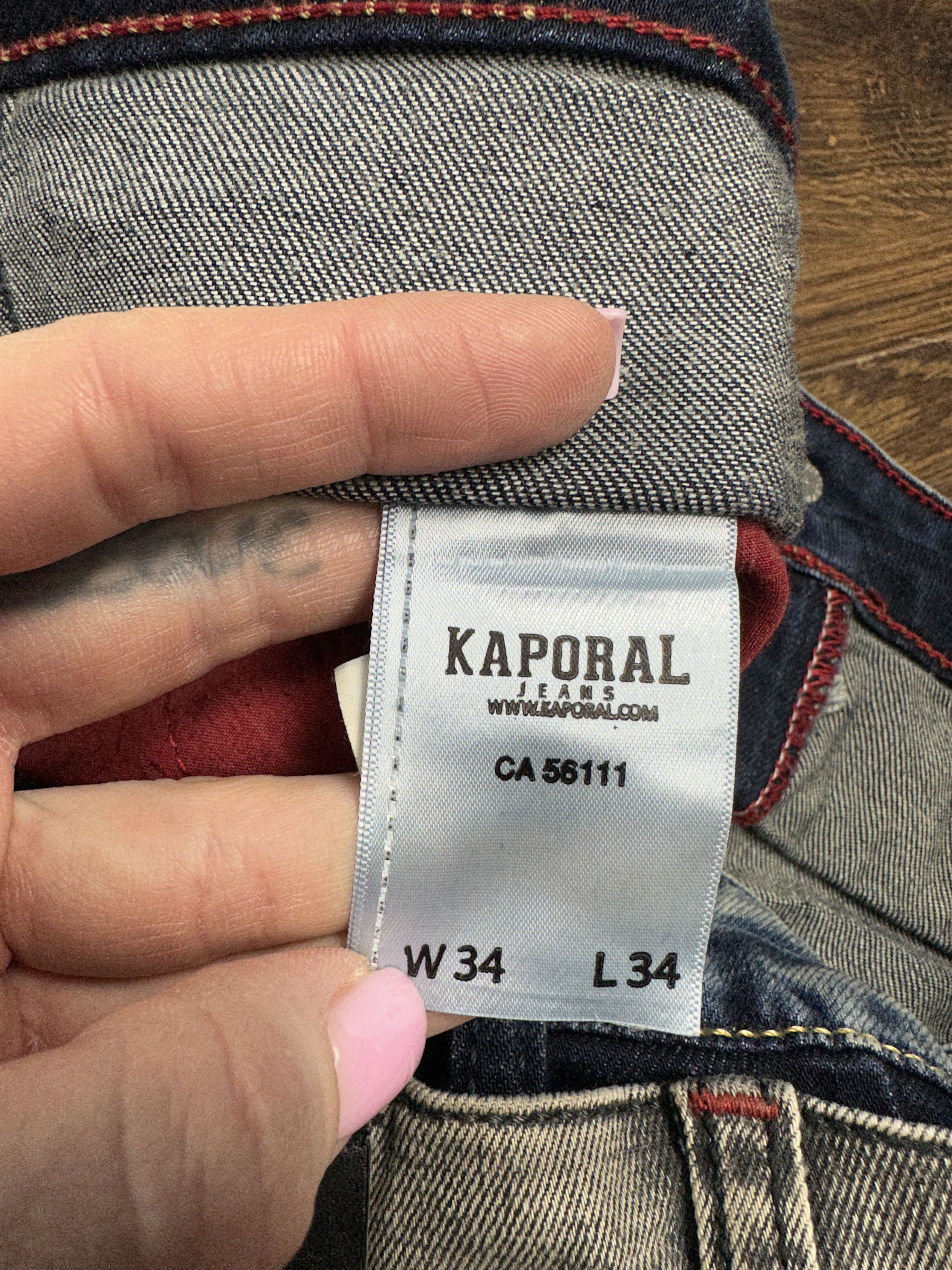 Japanese Brand Kaporal 5 Mens Denim Pants Jeans Size US 34 / EU 50 - 9 Thumbnail