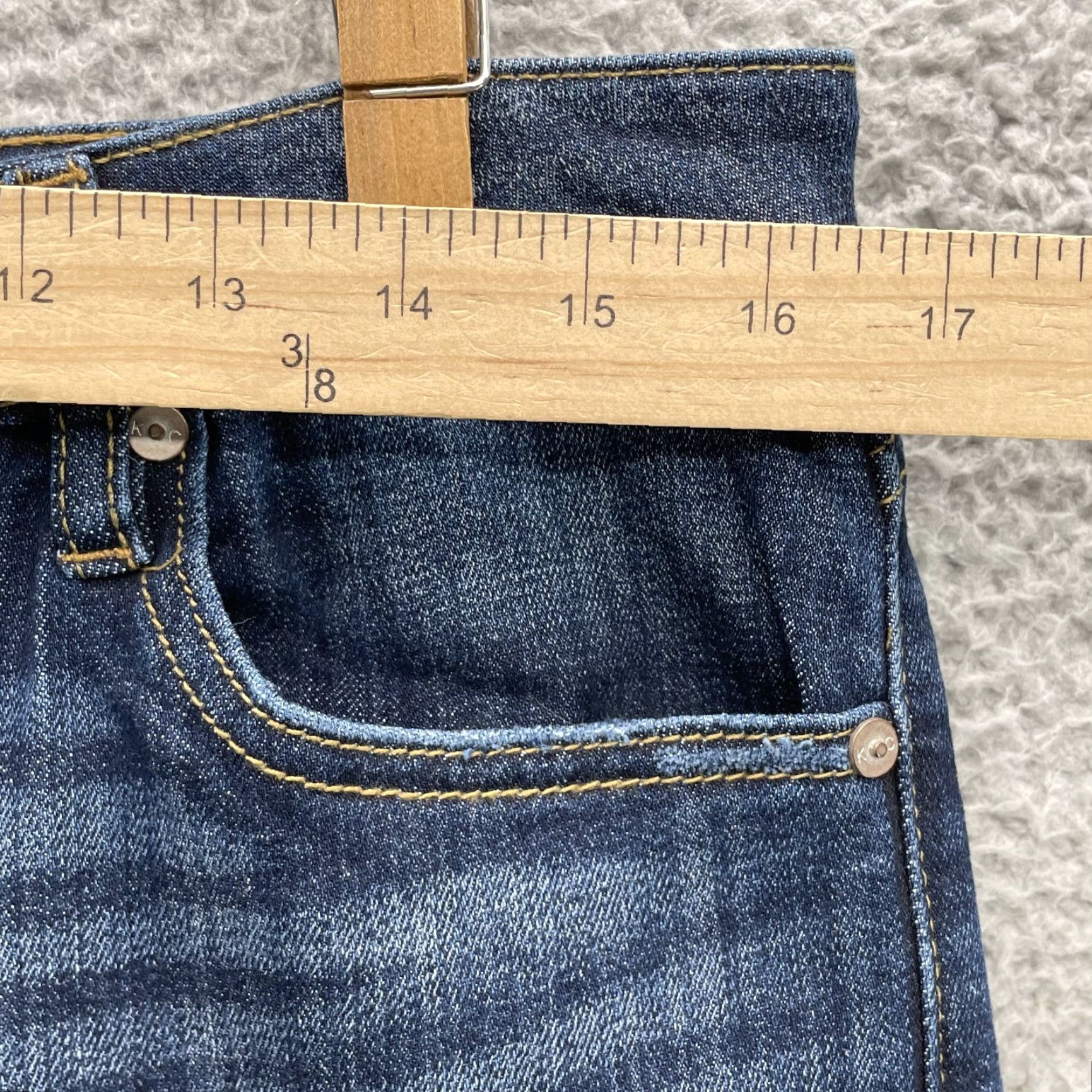 Vintage KanCanJeans Women's 33x30 Whisker Skinny Preppy Y2k Basics Indie Denim Jeans Blue Slim Modern Bohemian 2010s Tumblr School Rocker Academia Womens Men? Size 24" / US 00 / IT 34 - 2 Thumbnail