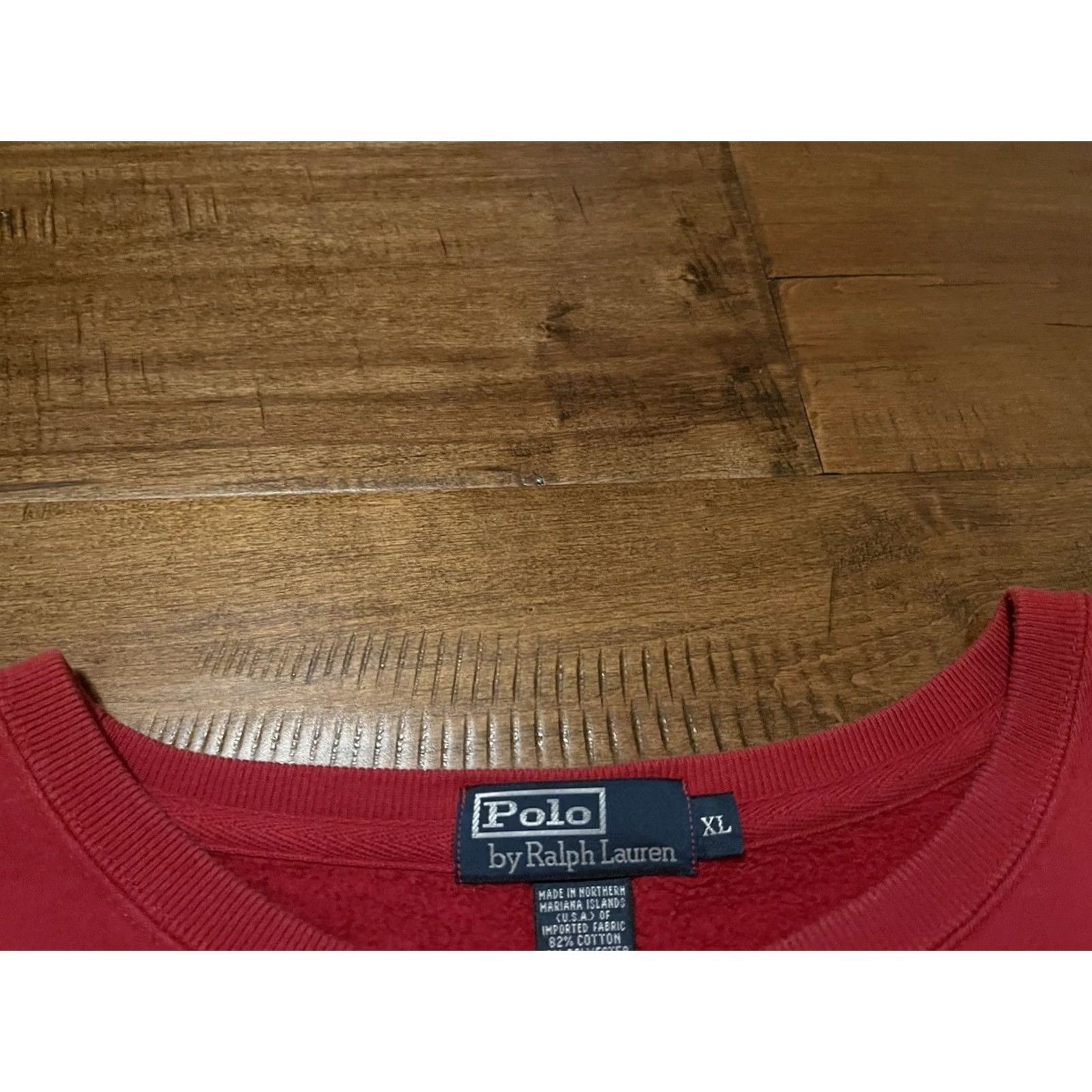 Polo Ralph Lauren VINTAGE Polo Ralph Lauren Sweatshirt Lined Red Crewneck Fleece Men's XLarge Size US XL / EU 56 / 4 - 3 Thumbnail