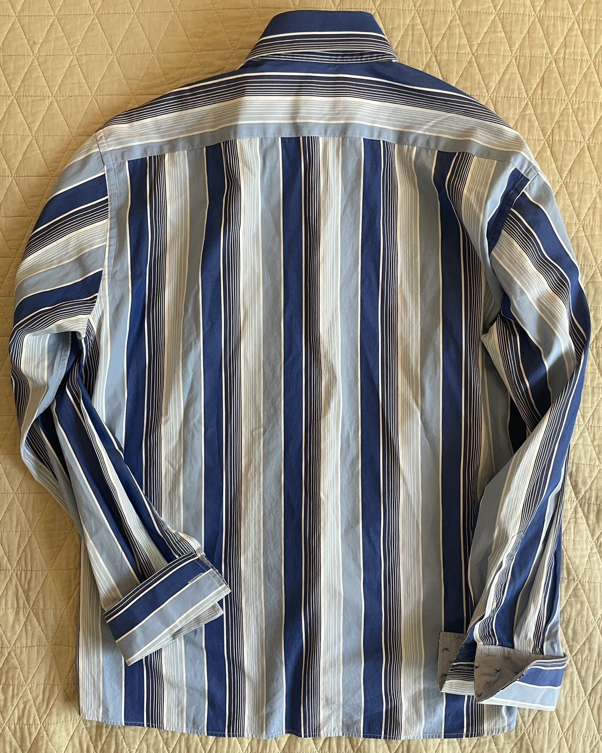 Faconnable × Vintage Bold Stripe French Cuff Shirt Size US XL / EU 56 / 4 - 6 Thumbnail