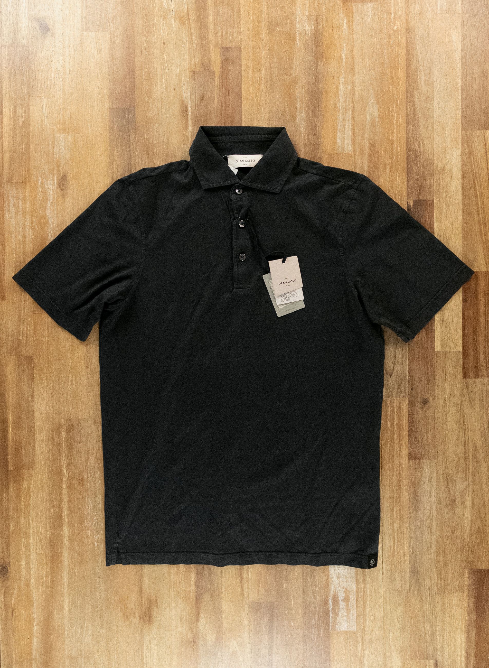 Gran Sasso GRAN SASSO black cotton polo shirt Size Medium / 48 IT Size US M / EU 48-50 / 2 - 1 Thumbnail