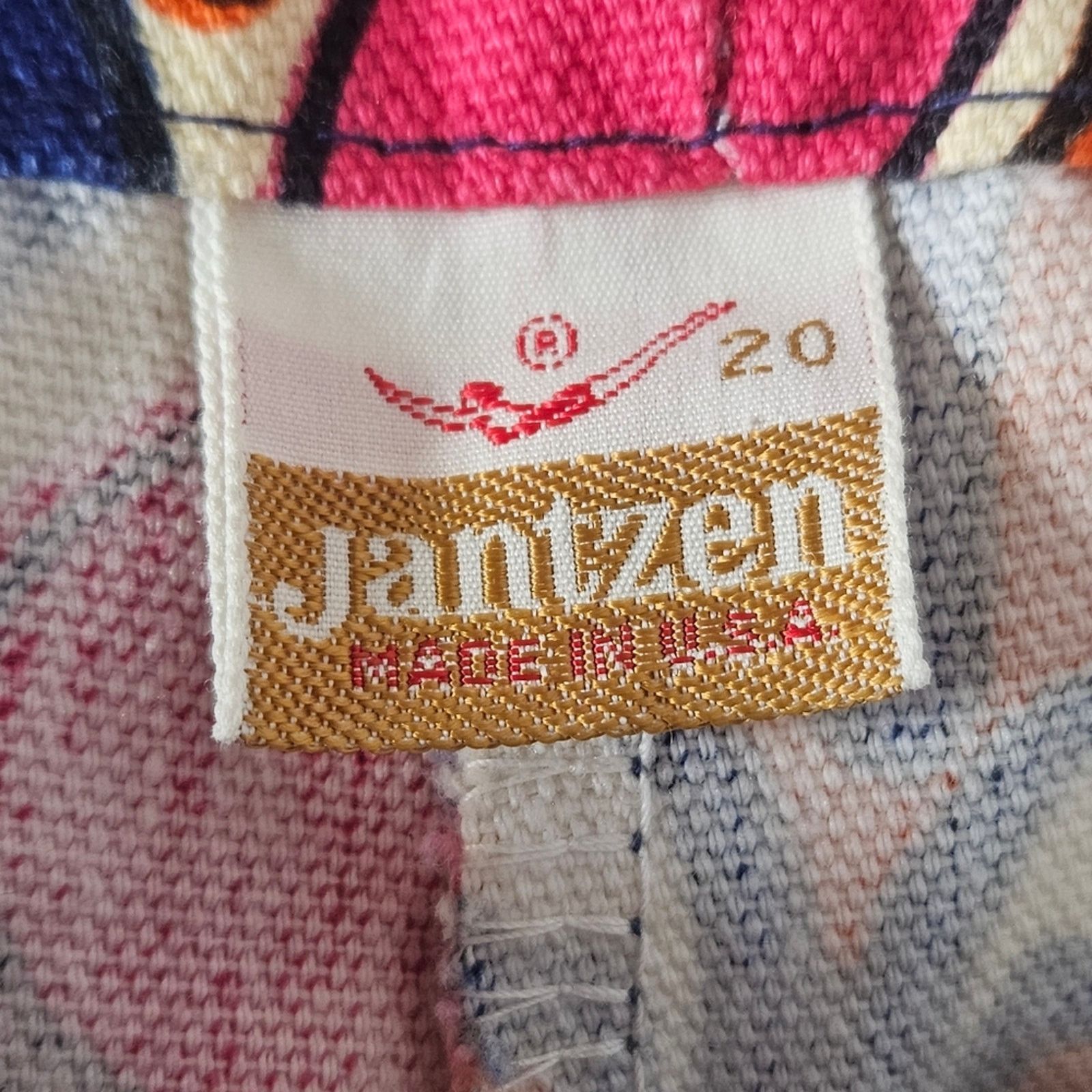 Jantzen × Vintage Amazing Psychedelic VTG 1960s Jantzen LOVE ME Cropped Pants Size 31" - 12 Thumbnail
