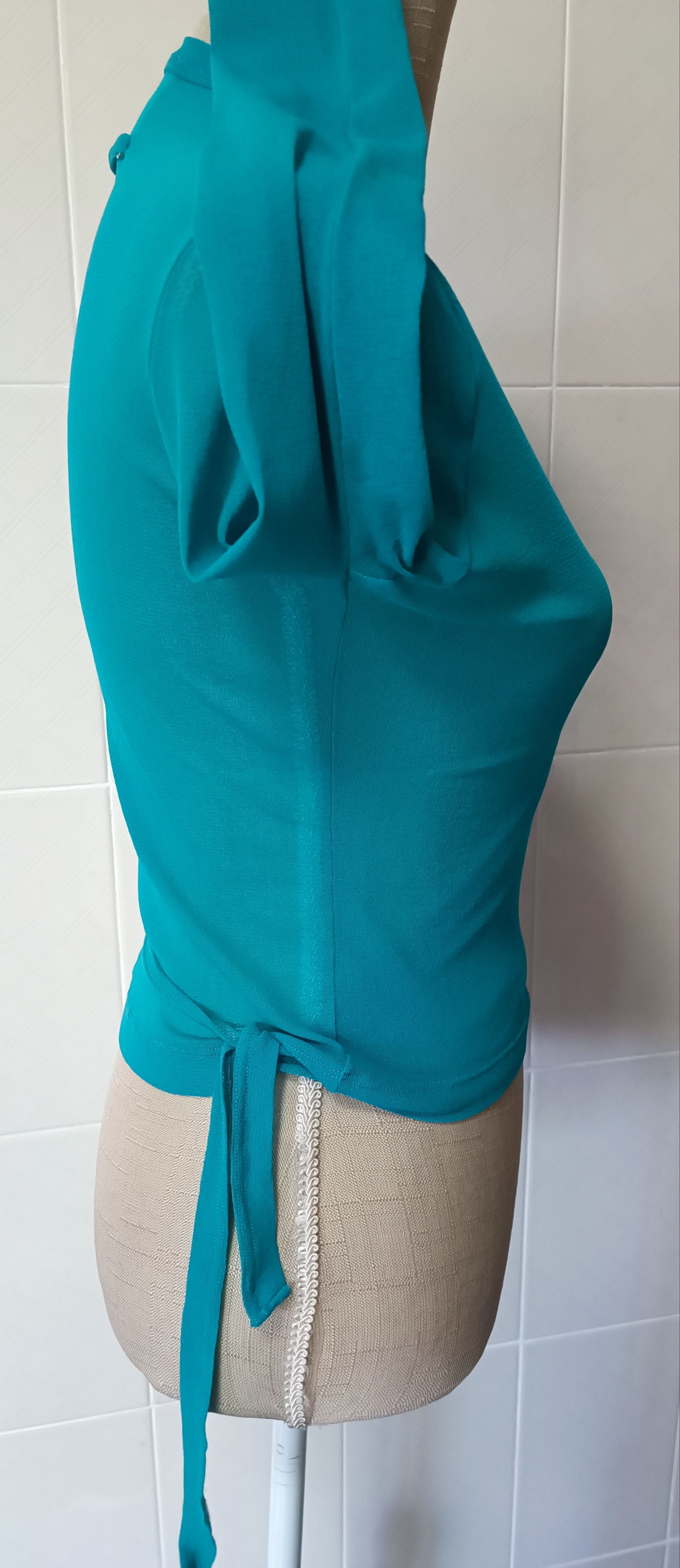 Jean Paul Gaultier 90's - Turquoise mesh cache coeur / top Size L / US 10 / IT 46 - 13 Thumbnail