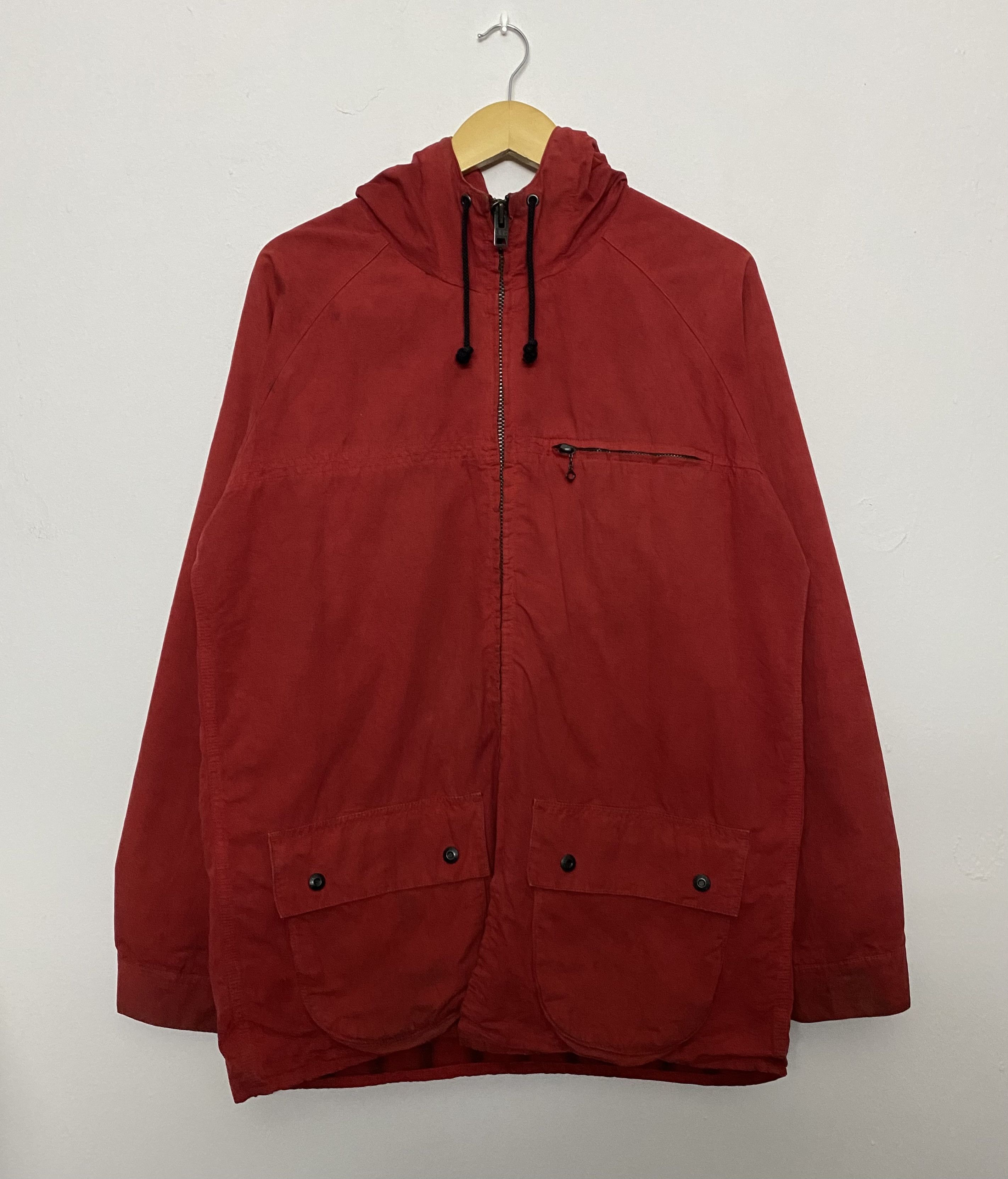 Hiroshi Kato Vintage KATO’ Red Hooded Canvas Jacket Parka Workwear Style Size US M / EU 48-50 / 2 - 2 Thumbnail