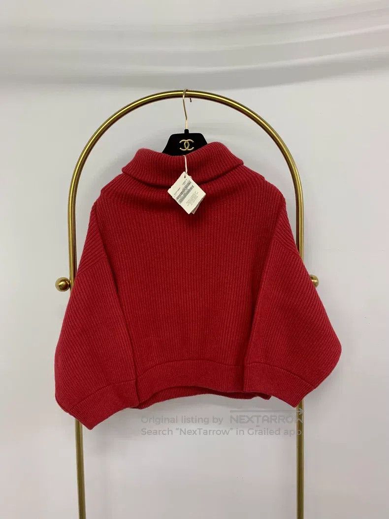 Brunello Cucinelli Brunello Cucinelli Red High Collar Cashmere Sweater Size S / US 4 / IT 40 - 1 Thumbnail