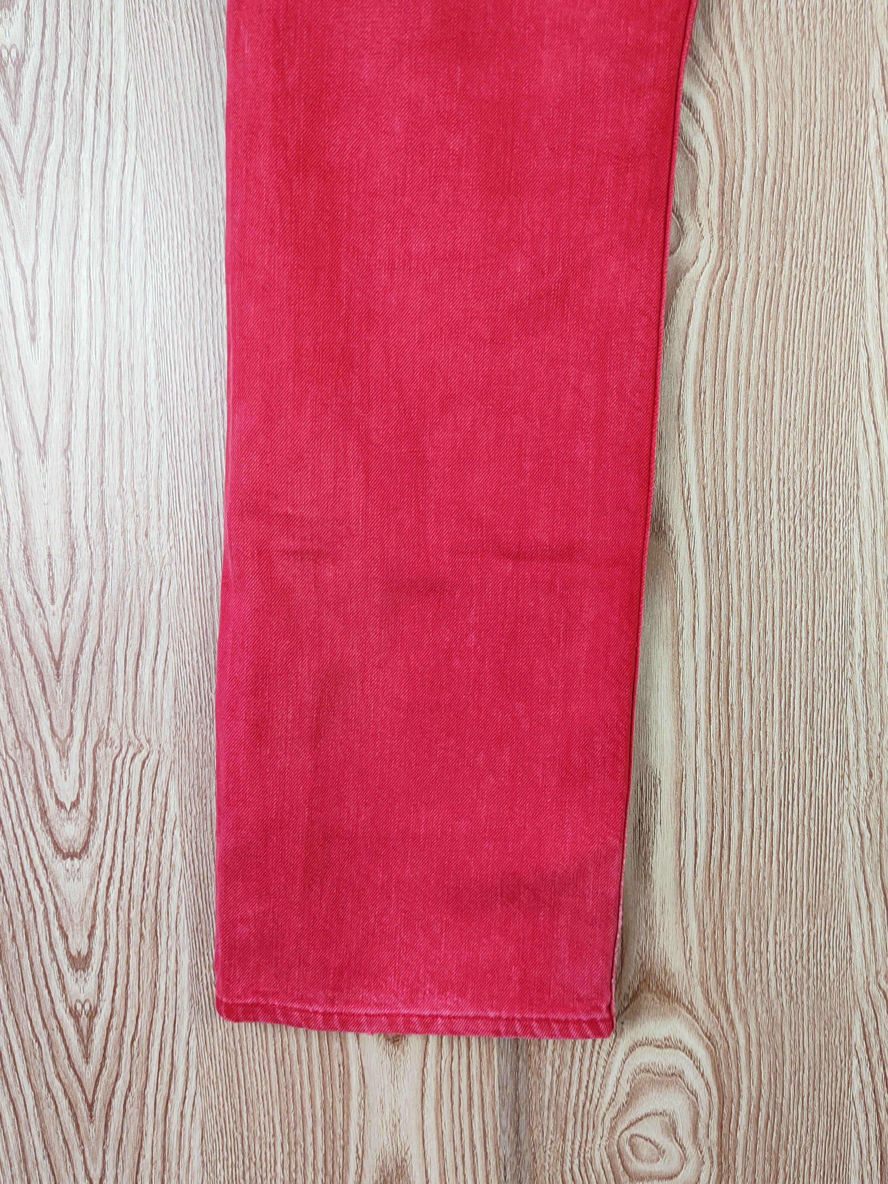 Levi's 501 Levi's Red Distressed Ripped denim #W505 Size US 29 - 10 Thumbnail