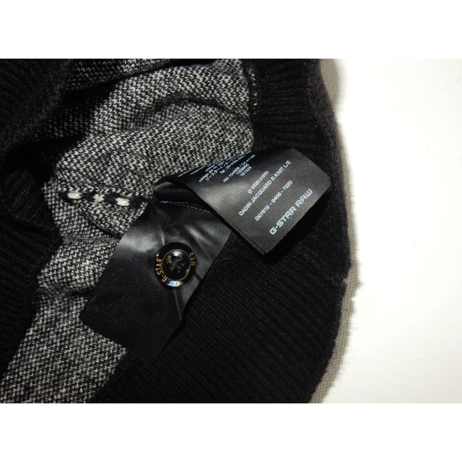 Vintage G-Star Raw Thick Wool Sweater Adult XL Black & White Pullover Mens Size US S / EU 44-46 / 1 - 5 Thumbnail
