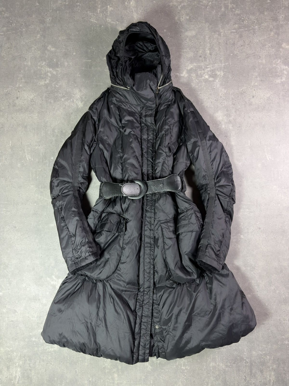 Marithe + Francois Girbaud 00s Marithe + Francois Girbaud Hybrid Hooded Puffer Parka L Size L / US 10 / IT 46 - 1 Thumbnail