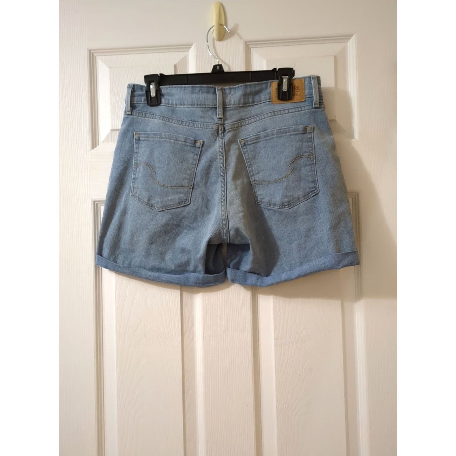 Vintage Signature by Levi Strauss Bermuda Shorts Women's Size 8 W29 Mid-Rise Cotton Blend Denim Blue Size 30" / US 8 / IT 44 - 2 Thumbnail
