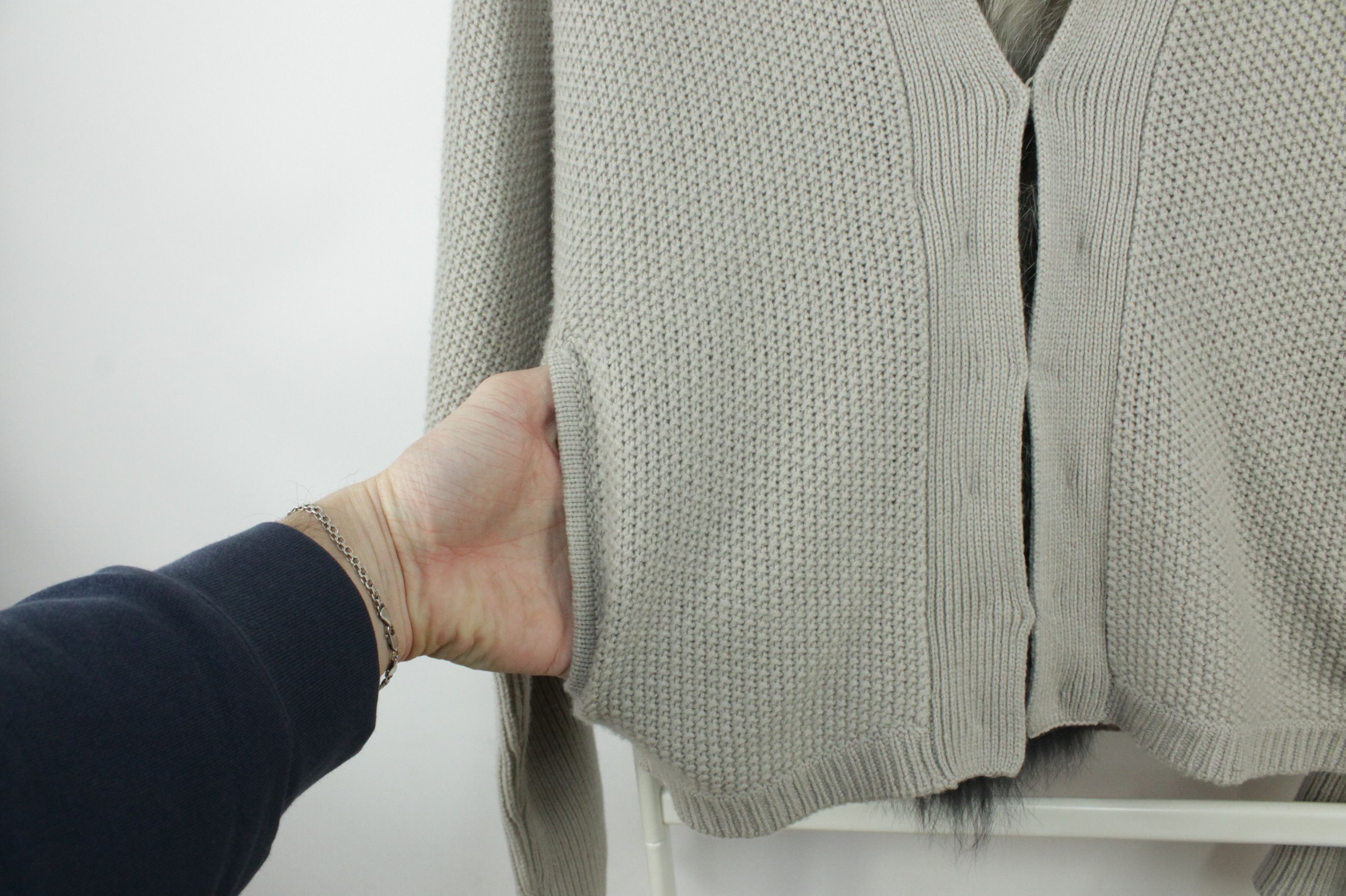 Other MAX&MOI Paris Knit Cashmere Wool Fox Fur Cardigan Jacket Size M / US 6-8 / IT 42-44 - 15 Thumbnail