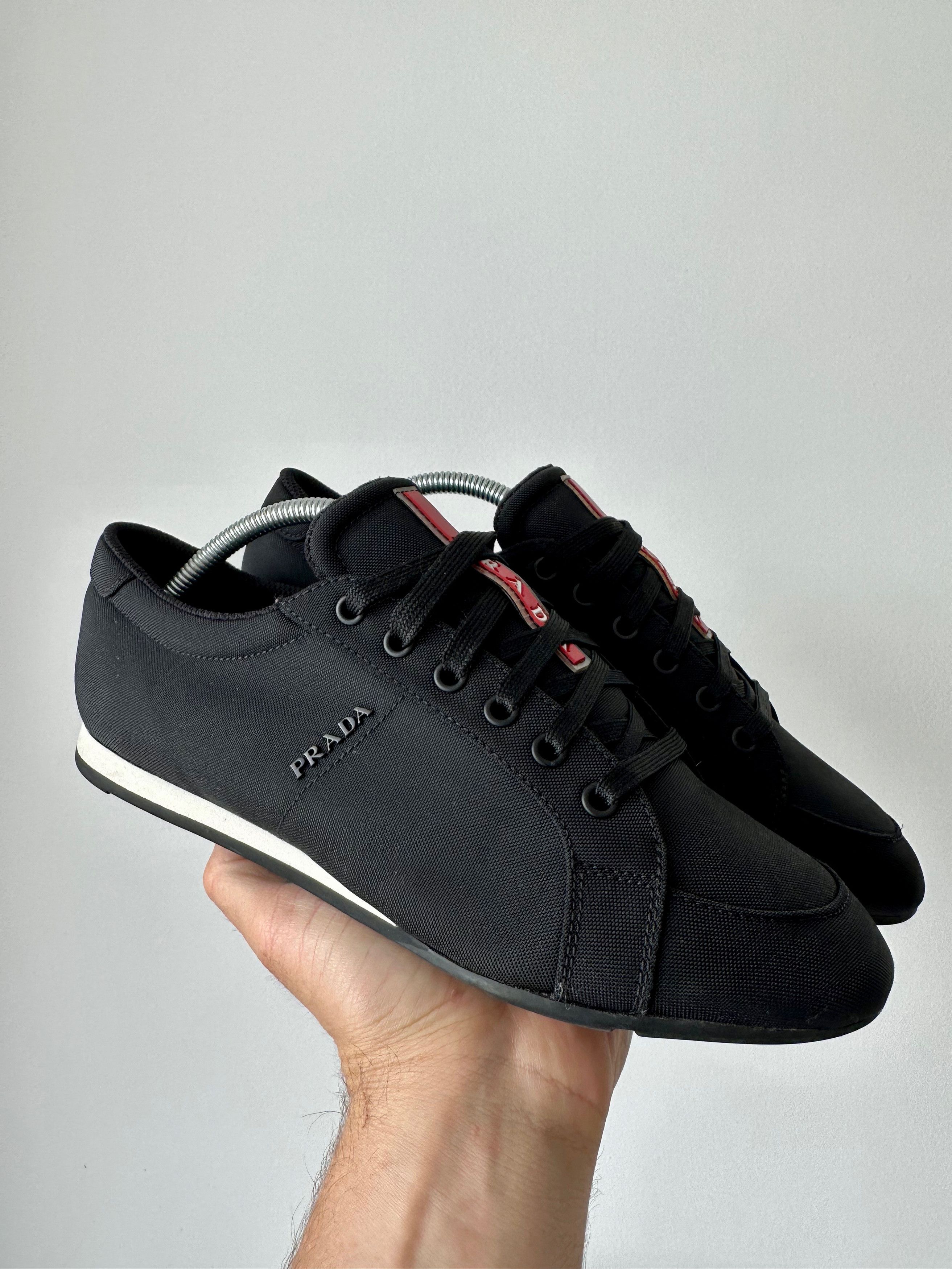 Prada PRADA SNEAKERS SHOES nylon black linea rossa Size US 7.5 / EU 40-41 - 1 Thumbnail