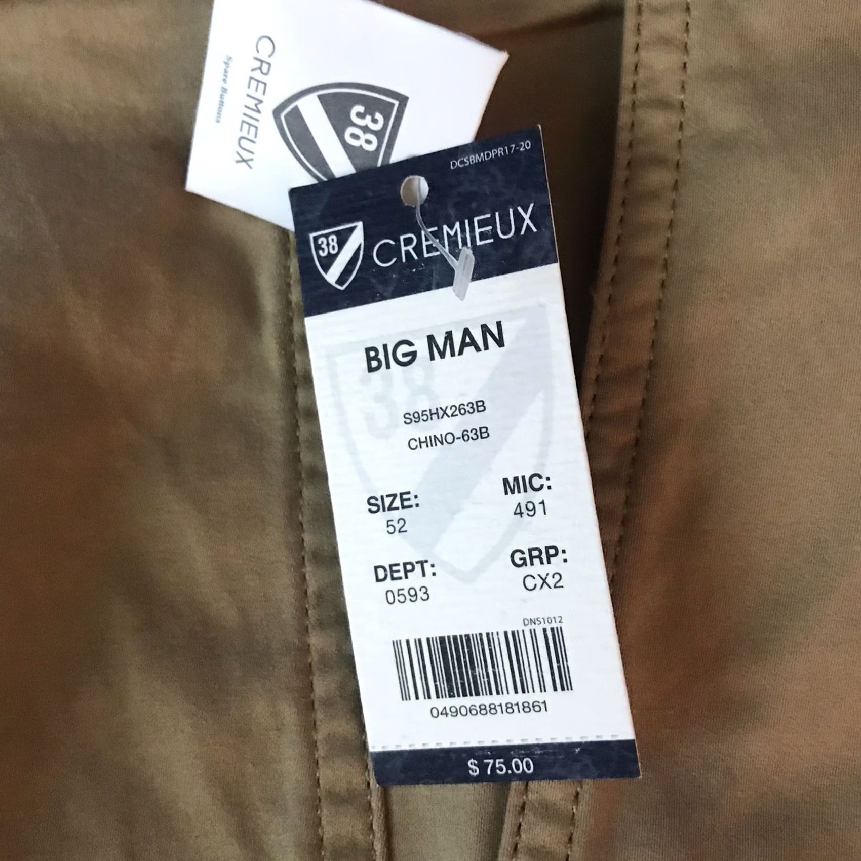 Cremieux Cremieux Madison Shorts Mens Beach Chino Flat Front Big & Tall 52 Inseam 10 Beige Garment Dyed Size US 36 / EU 52 - 5 Thumbnail