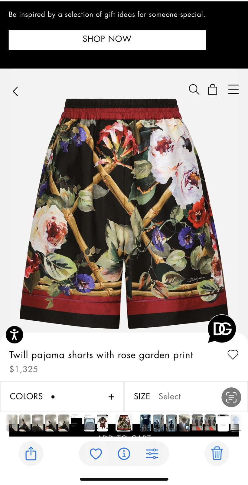 Dolce & Gabbana Dolce & Gabbana floral-print silk pajama shorts Size 26" / US 2 / IT 38 - 5 Thumbnail