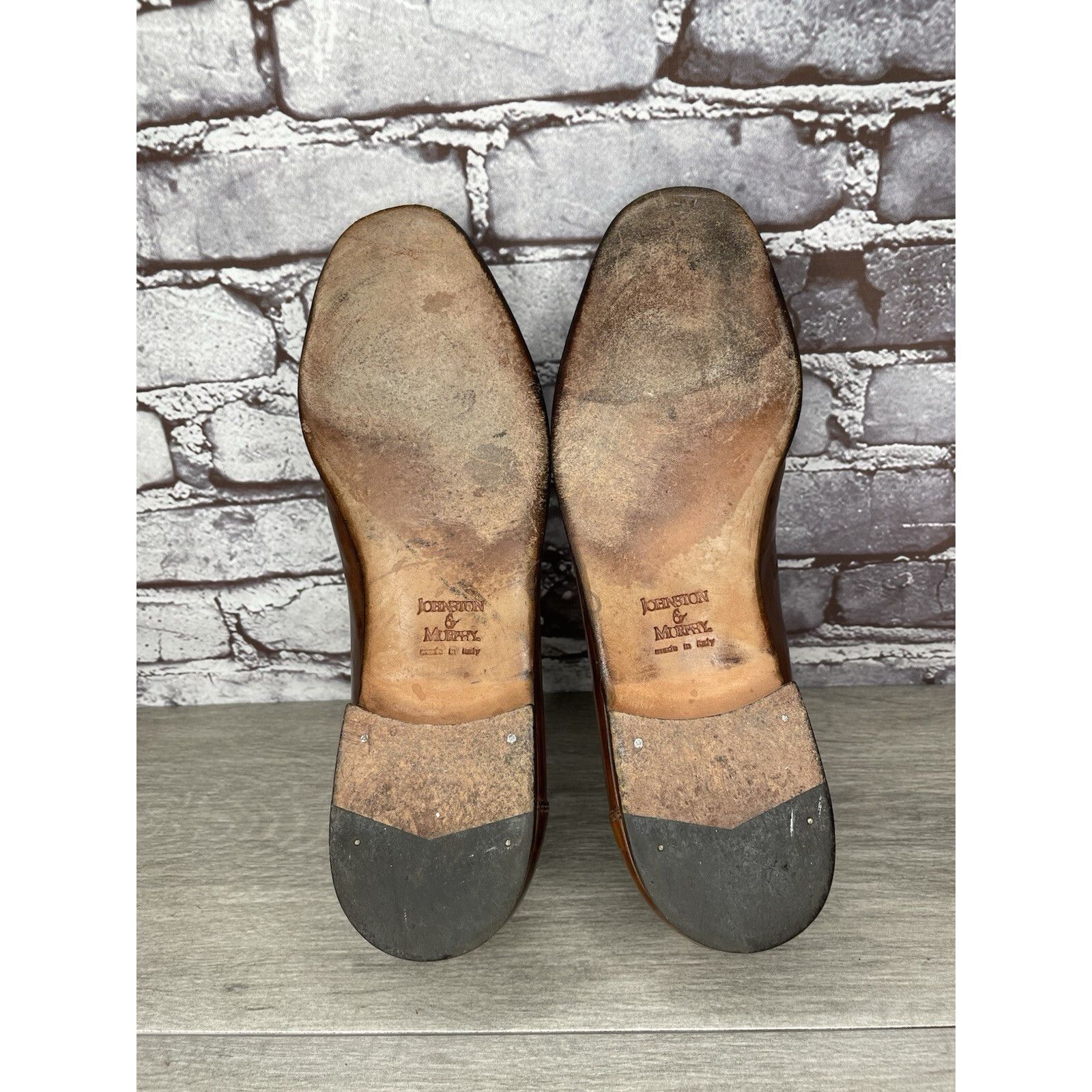 Johnston & Murphy Johnston & Murphy Brown Leather Handsewn Moc Tassel Loafers Size US 11 / EU 44 - 9 Thumbnail