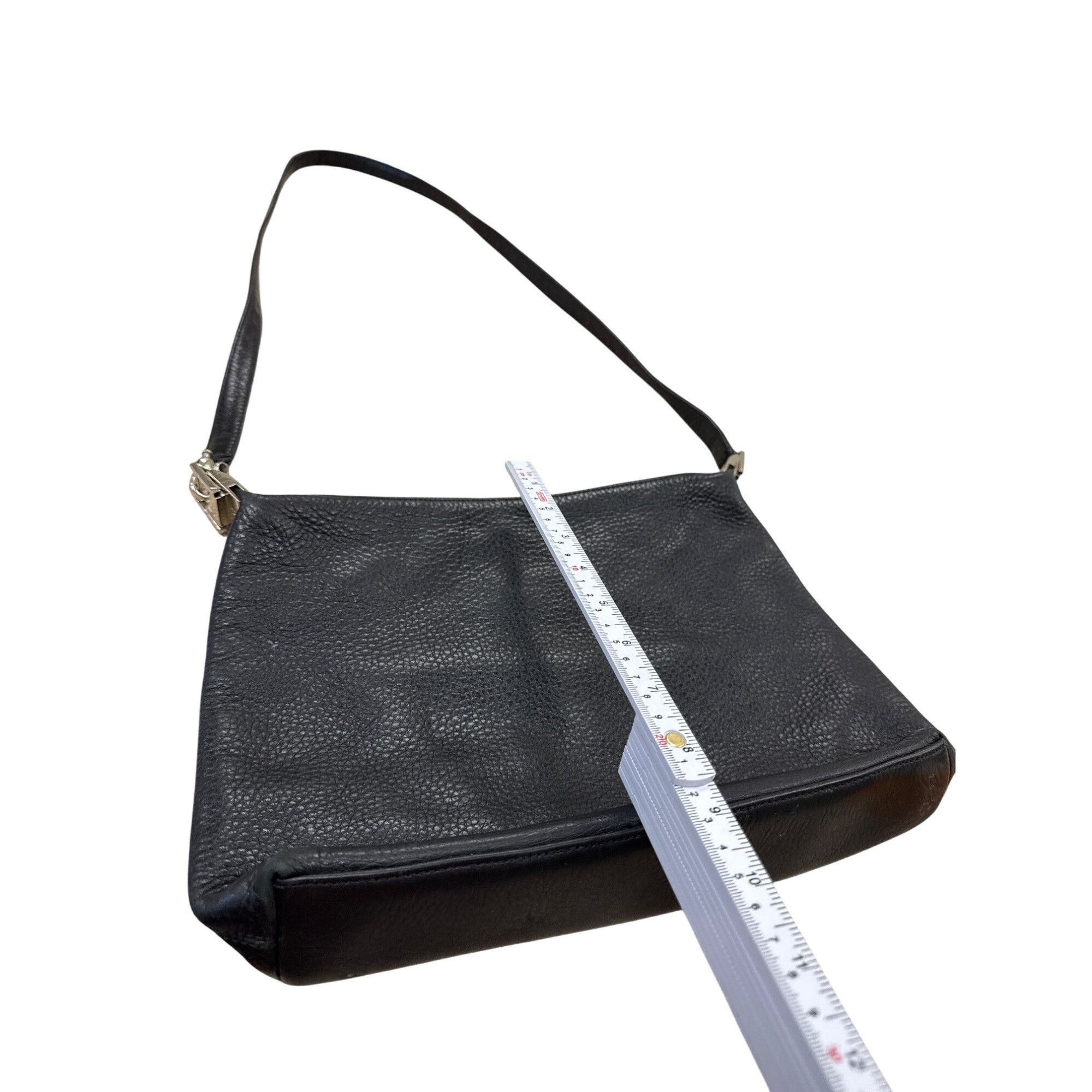 Monet Monet Womens Black Pebbled Leather Shoulder Bag 9x12 Inches Size ONE SIZE - 6 Thumbnail