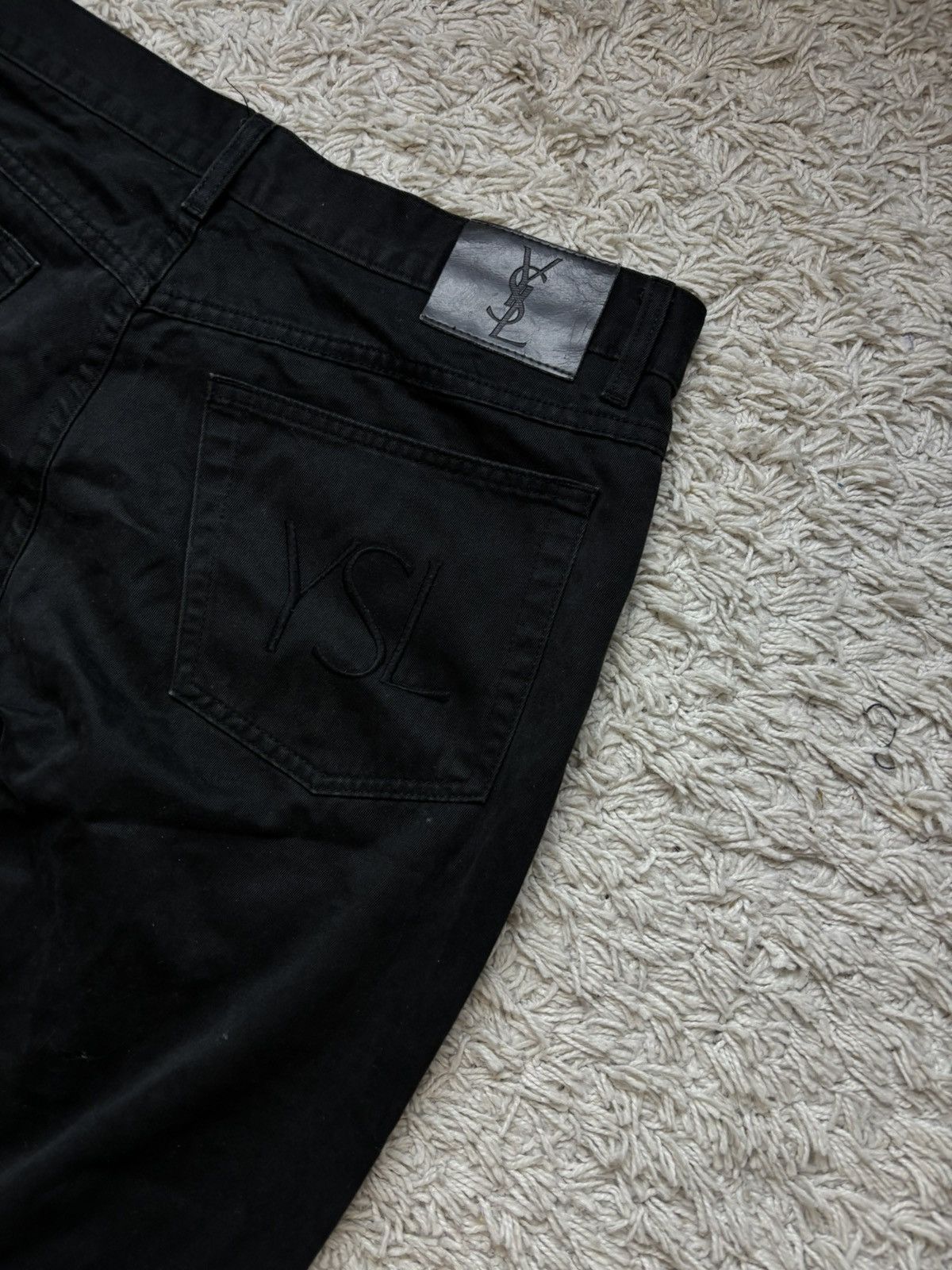 Designer × Vintage × Yves Saint Laurent Vintage Denim Pants YvesSaintLaurent Big Logo Size US 34 / EU 50 - 4 Thumbnail