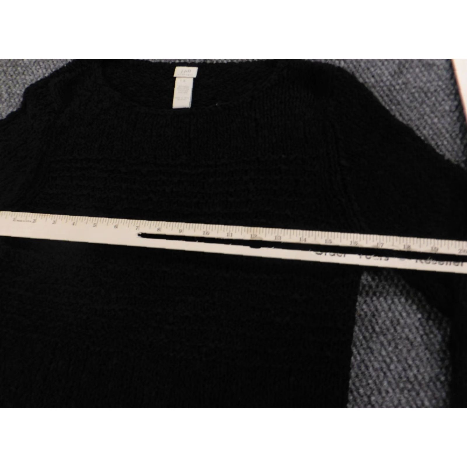 J. Jill J. Jill Sweater Womens Regular Small Black Crew Neck Cable-Knit Pullover Raglan Sleeve Size S / US 4 / IT 40 - 5 Thumbnail