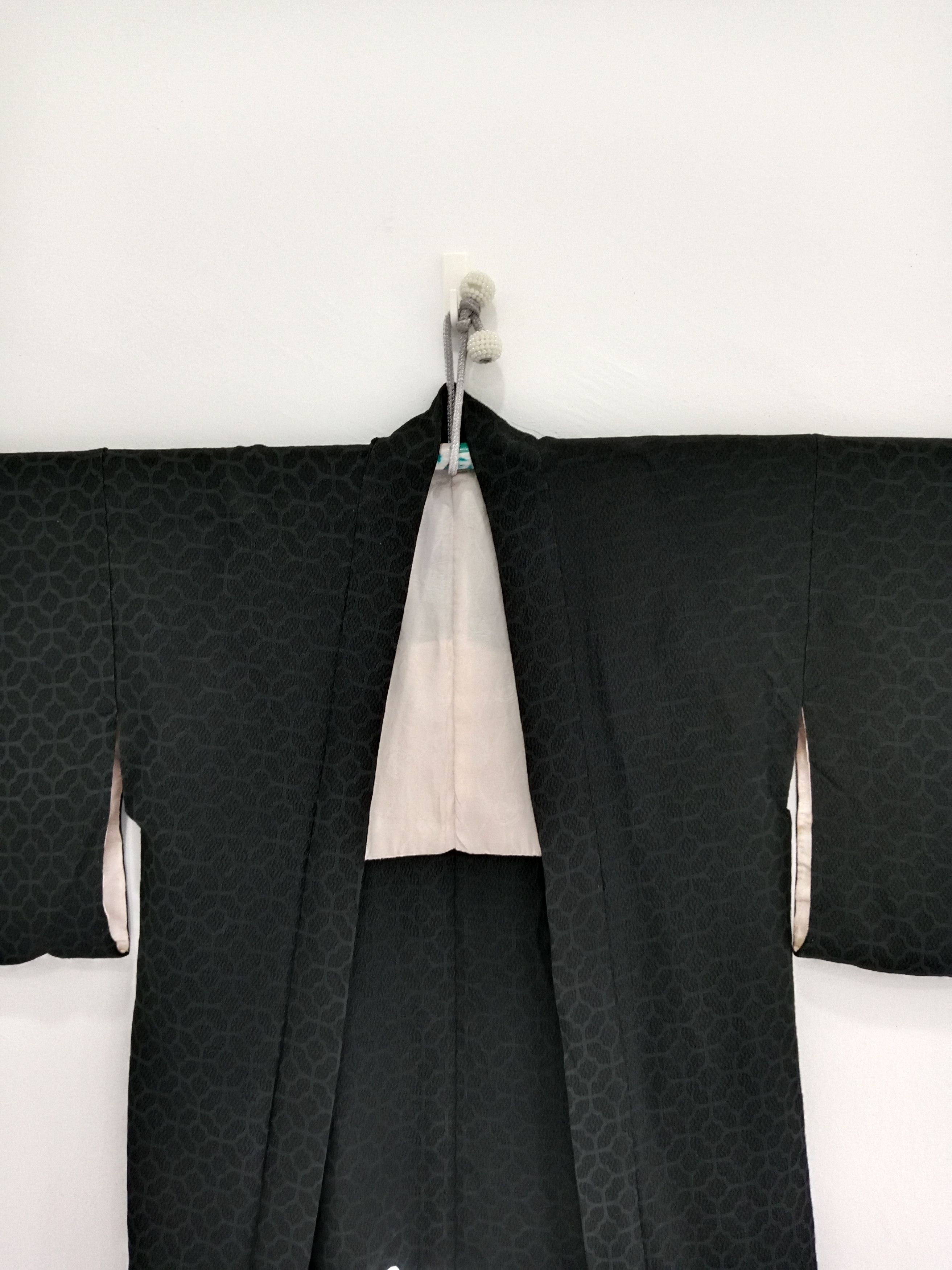 Japanese Brand Vintage Black Silk Haori Kimono Japanese Traditional Wear Size US L / EU 52-54 / 3 - 6 Thumbnail