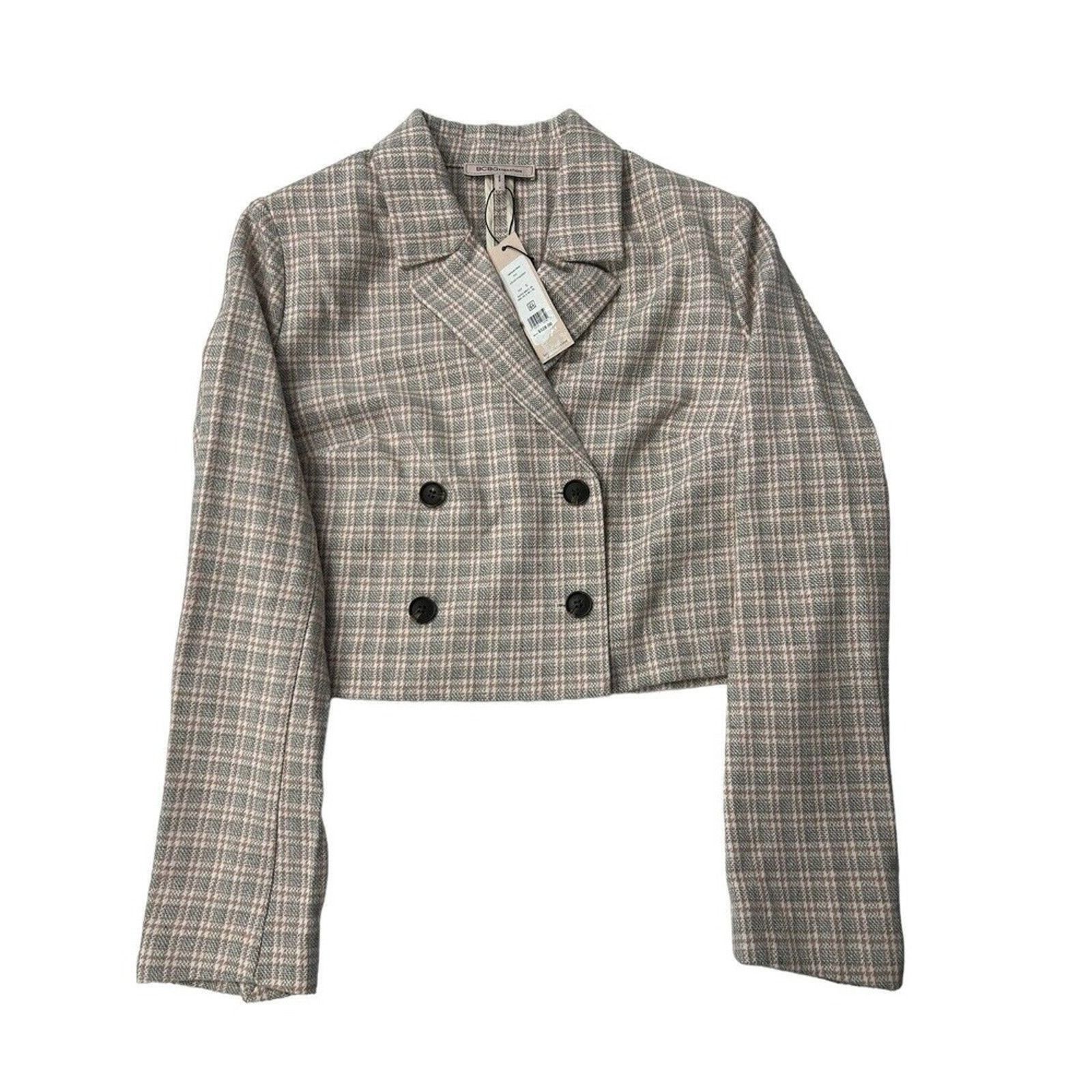 Other BCBGeneration Pink Grey Tweed Cropped NWT Blazer Small Size S / US 4 / IT 40 - 3 Thumbnail