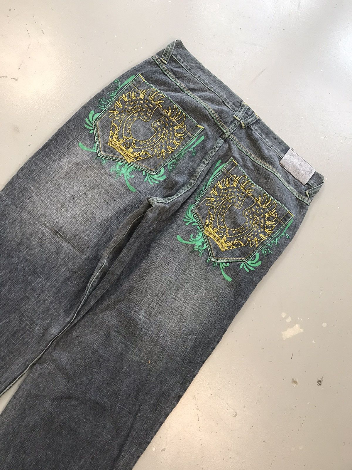JNCO × Southpole × Vintage Vintage jinzu thread embroidered straight fit denim Size US 38 / EU 54 - 14 Thumbnail